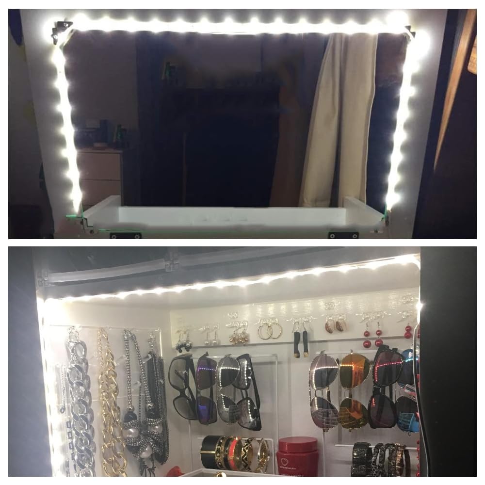 Amagle Motion Sensor Light, 3.2Ft Battery Operated Led Under Cabinet Lighting, Nature White