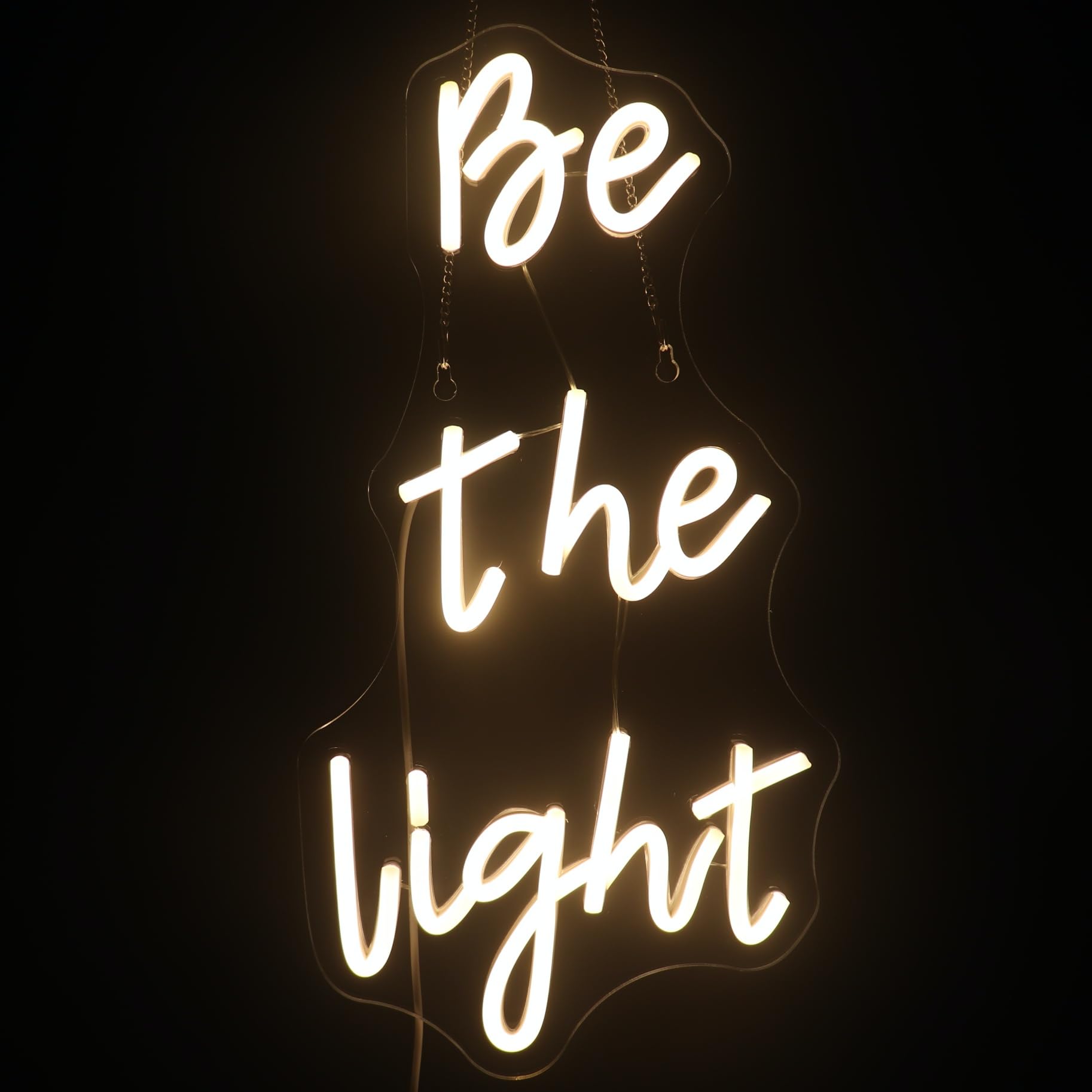 QiaoFei inBe The Lightin Neon Sign, Warm White Decorative Light, Medium Size, Model QFLGT240914011