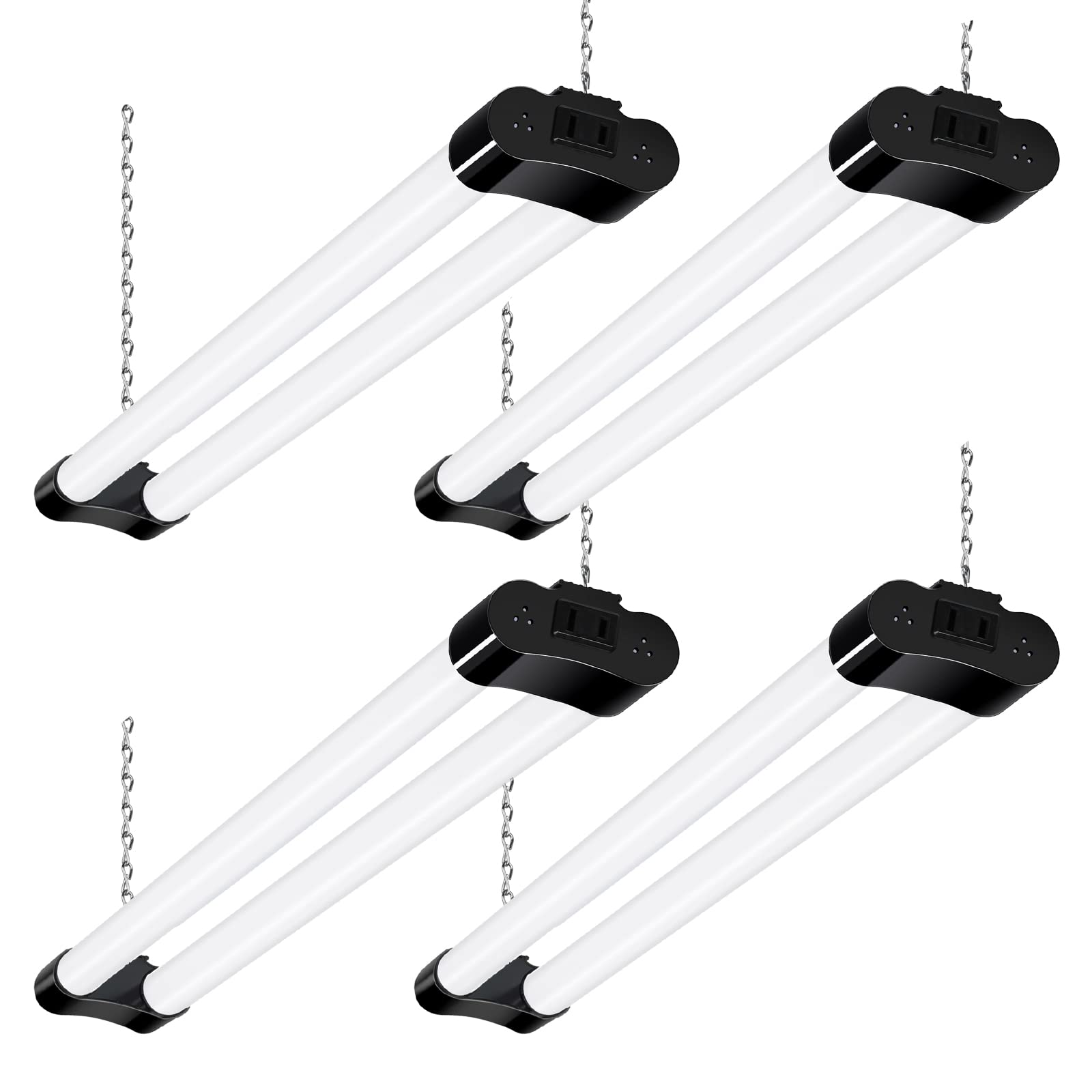 hykolity Linkable LED Shop Light 2FT 22W 2500lm 5000K Black Model SL22W5KD2-BK-4