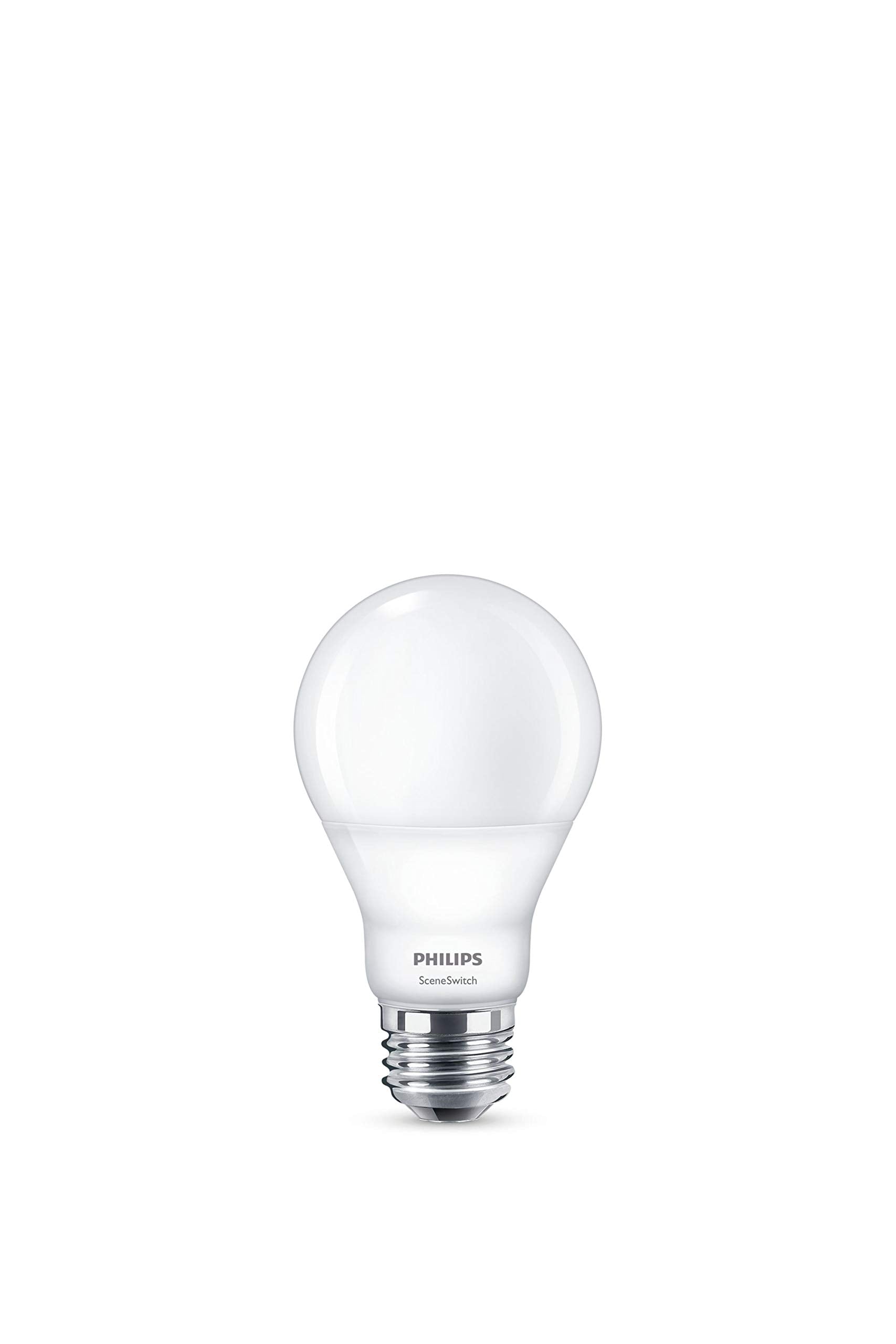 Philips Led Frosted Non-Dimmable Scene Switch A19 Light Bulb - Eyecomfort Flicker Free - 9W = 60W - 800/320/80 Lumen - Daylight
