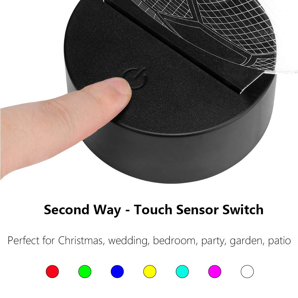 HYNNIO LED Light Base, 20-Pack 3D Night LED Light Lamp Base, Includes Remote Control + USB Cable, 16 Colors Decoration Maison De