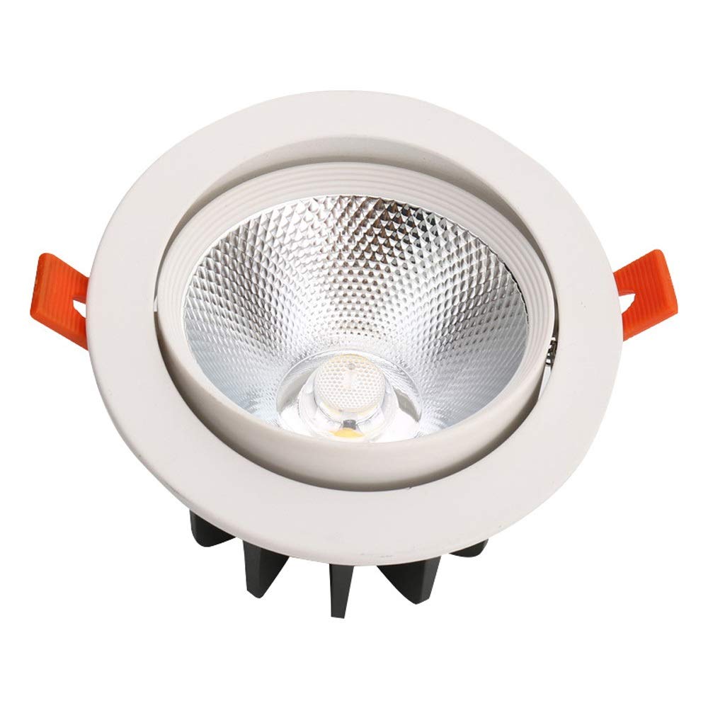 OZZKI Recessed 3W LED Ceiling Lights Round Recessed Ceiling Flat Spotlights Matte White Panel Down Light 70MM Fire Rated Energy 