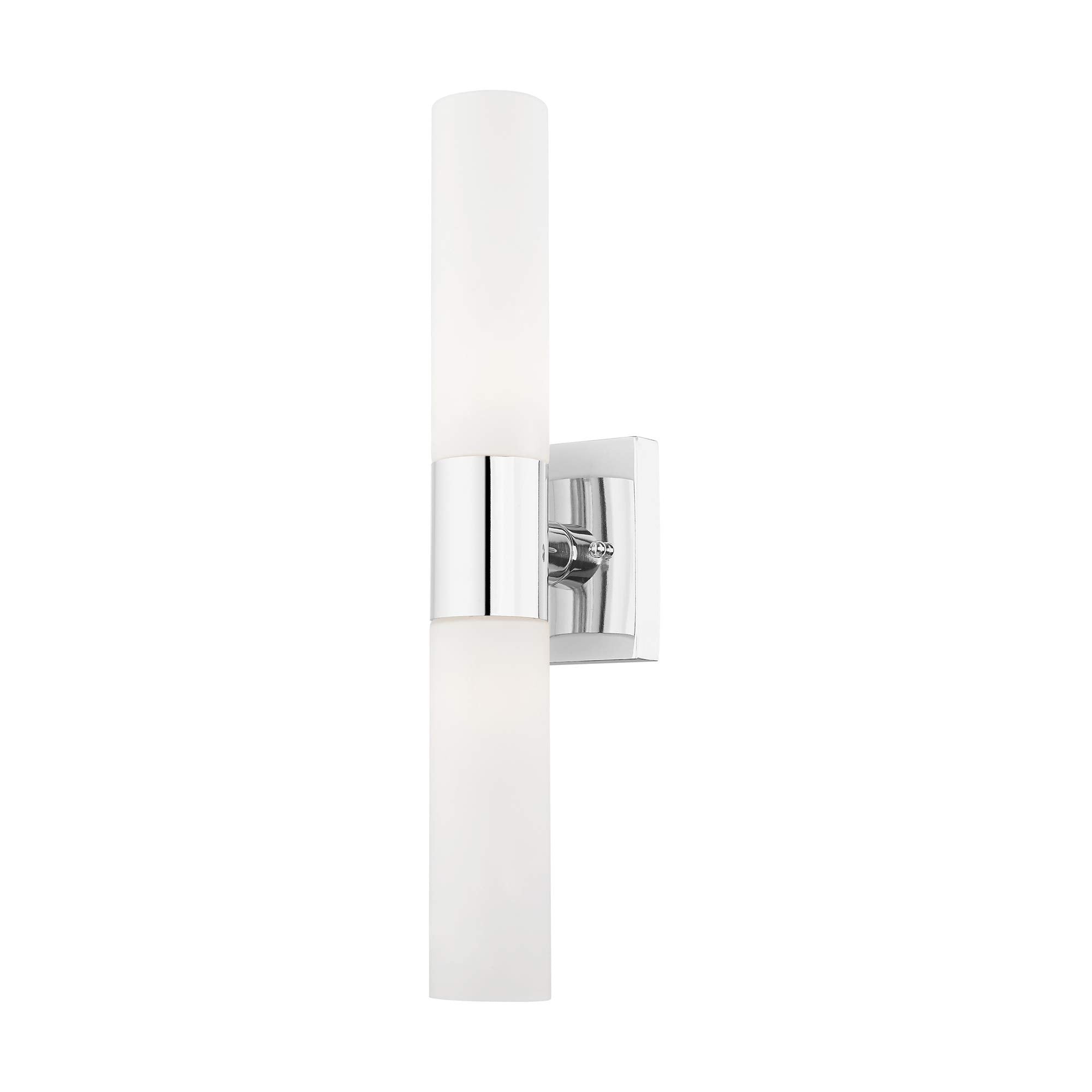 Livex Aero 2-Light Bath Light, Chrome, Alloy Steel, 4.5in x 18in, Model 10102-05