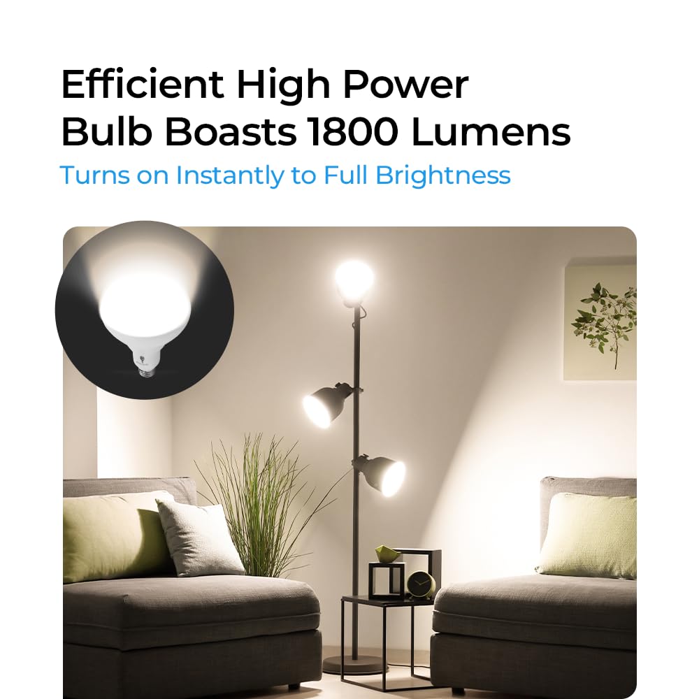 Bluex Bulbs 2 Pack 20W Br40 Ho High Power Led Indoor Flood Light Bulbs 5000K Daylight - Dimmable 1800 Lumens E26 200W Equivalent