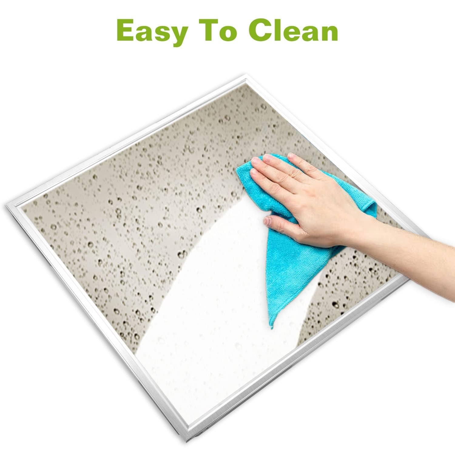 Led Flat Panel Light 2X2 Ft,White Led Drop Ceiling Office Lights,48W=150W Indoor Commercial Flat Backlit Fixture, 4800Lm/7000K,C