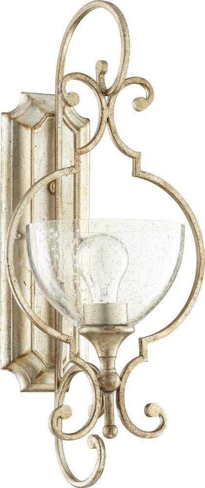 Quorum International Ansley 5414-1-60 Transitional One Light Wall Mount, Pewter Finish