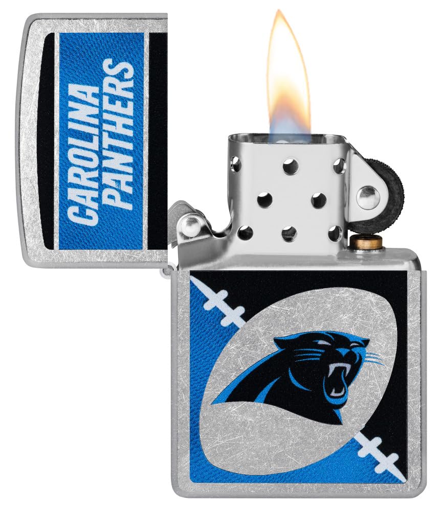 Zippo NFL Carolina Panthers Street Chrome Pocket Lighter
