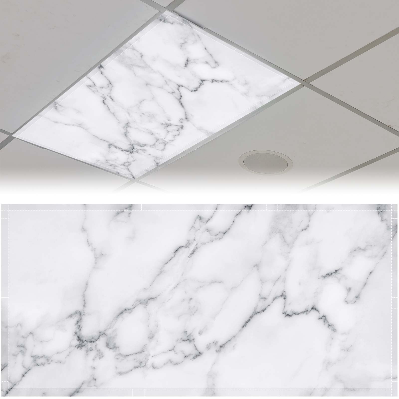 Patelai 4 x 2 Feet Fluorescent Light Cover for Ceiling Classroom Magnetic Cubicle Shade with 10 Magnets Fluorescent Light Filter