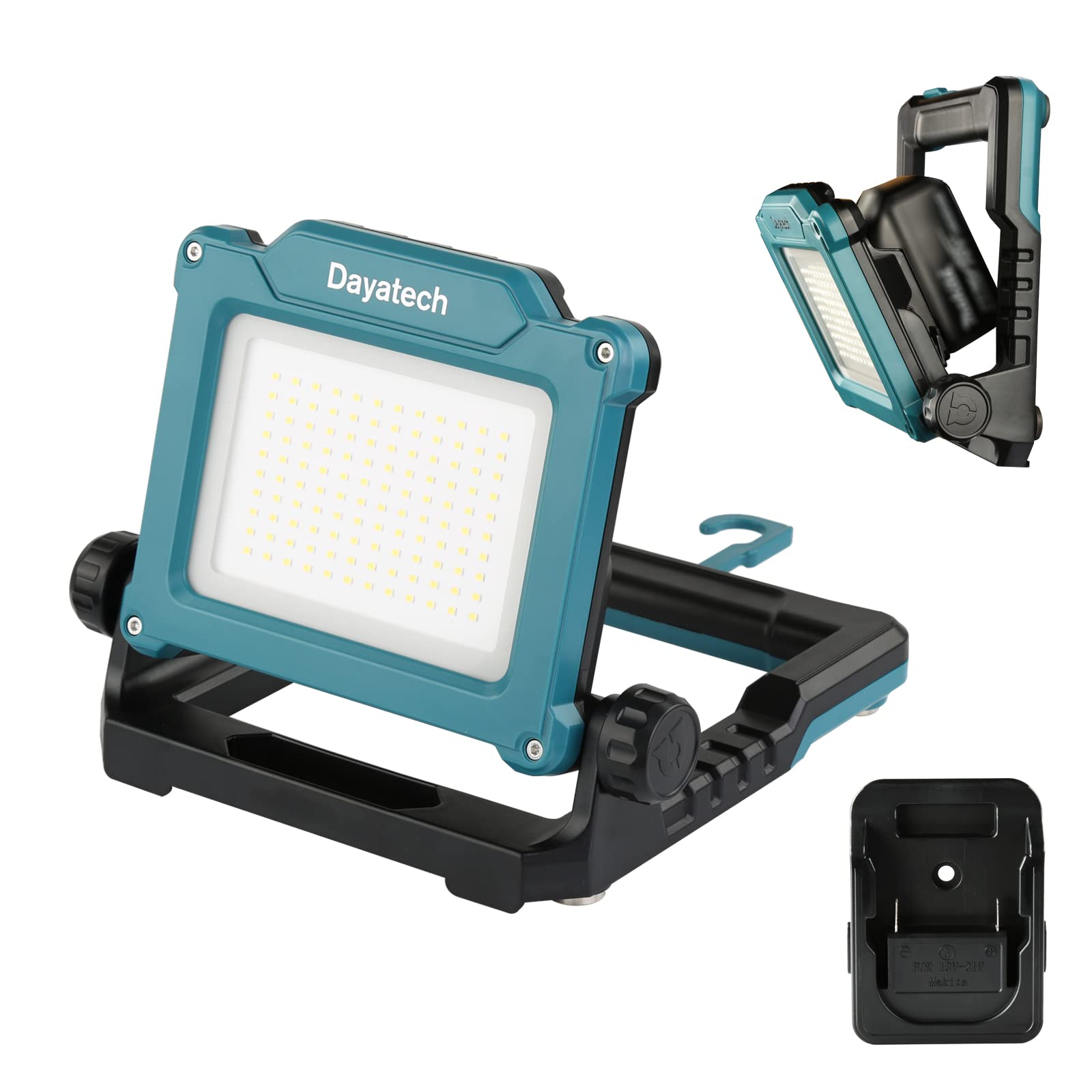 Dayatech Cordless Led Work Light Compatible With Makita 18-20V Battery, Magnetic Base For Under Hood, 4000 Lm 25 W Brightness Adjustable, Flickerless, (Light Only/Charger Not Included)