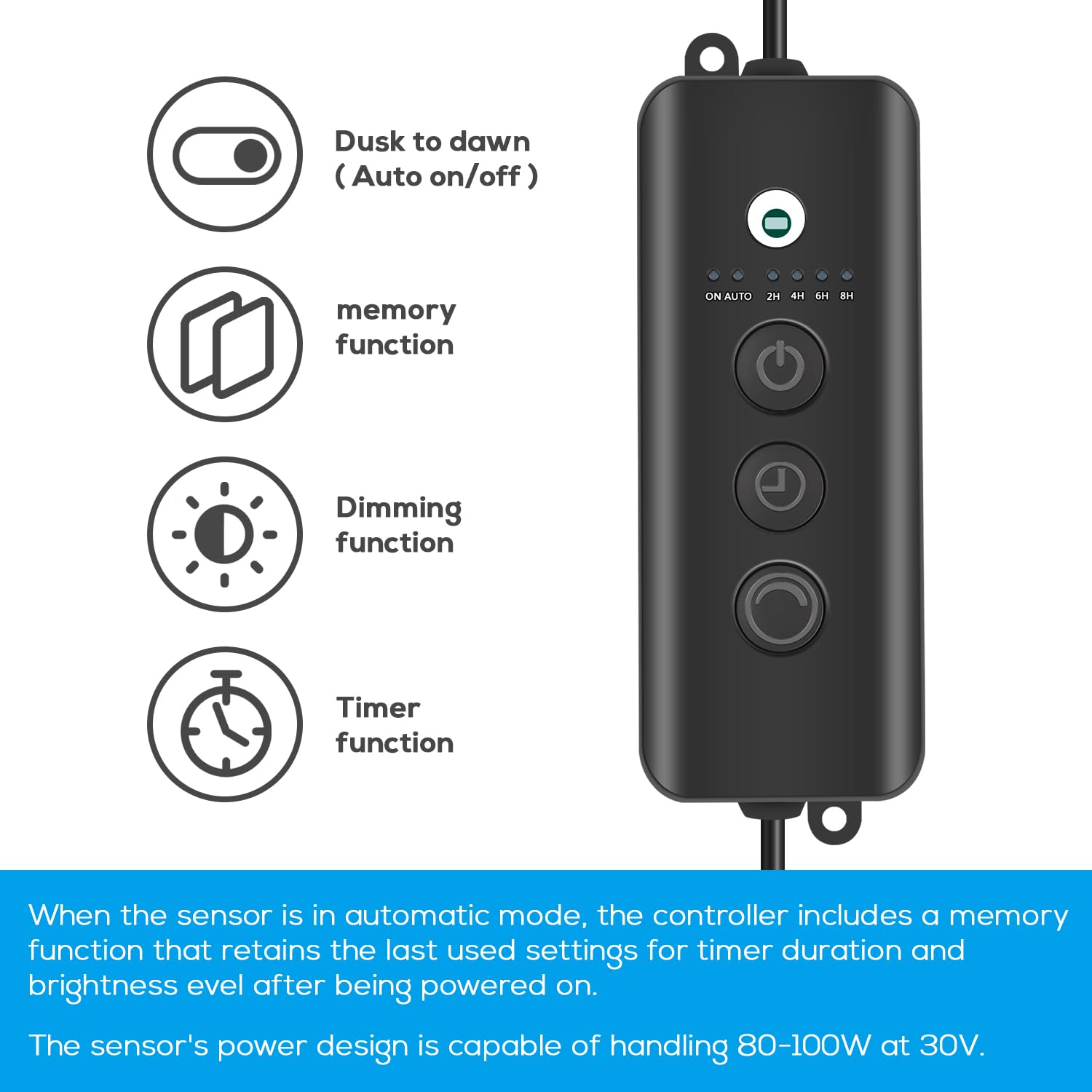 Zyan 10 Pack Outdoor Led Landscape Spotlights With Sensor, Dimmable With Timer, Dusk To Dawn, Ip65 Waterproof & Connectable
