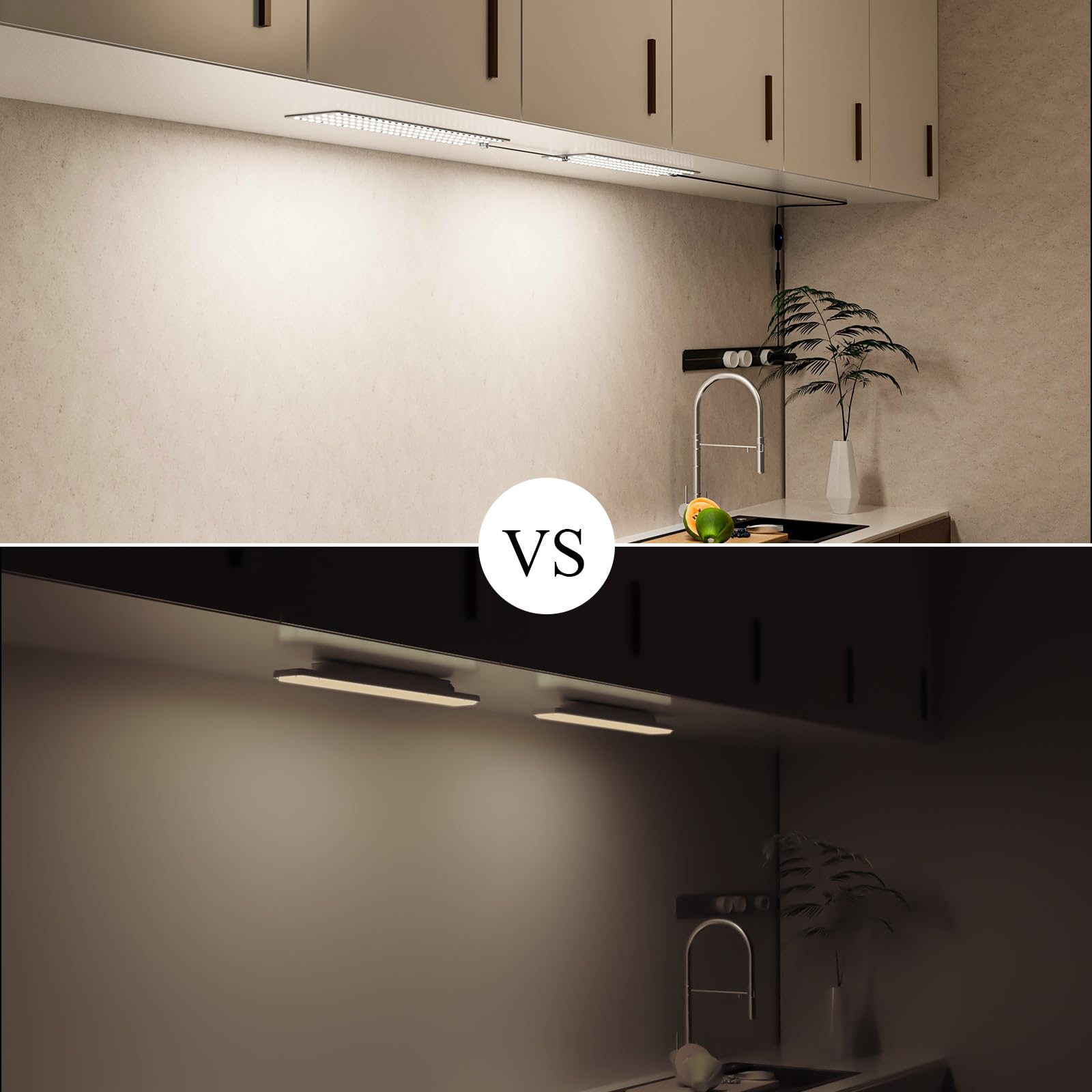 Undercabinet Lights For Kitchen 1000Lm 108 Leds,2-Pack Under Cabinet Lighting Plug In,12In Panel Under Counter Lights For Kitche