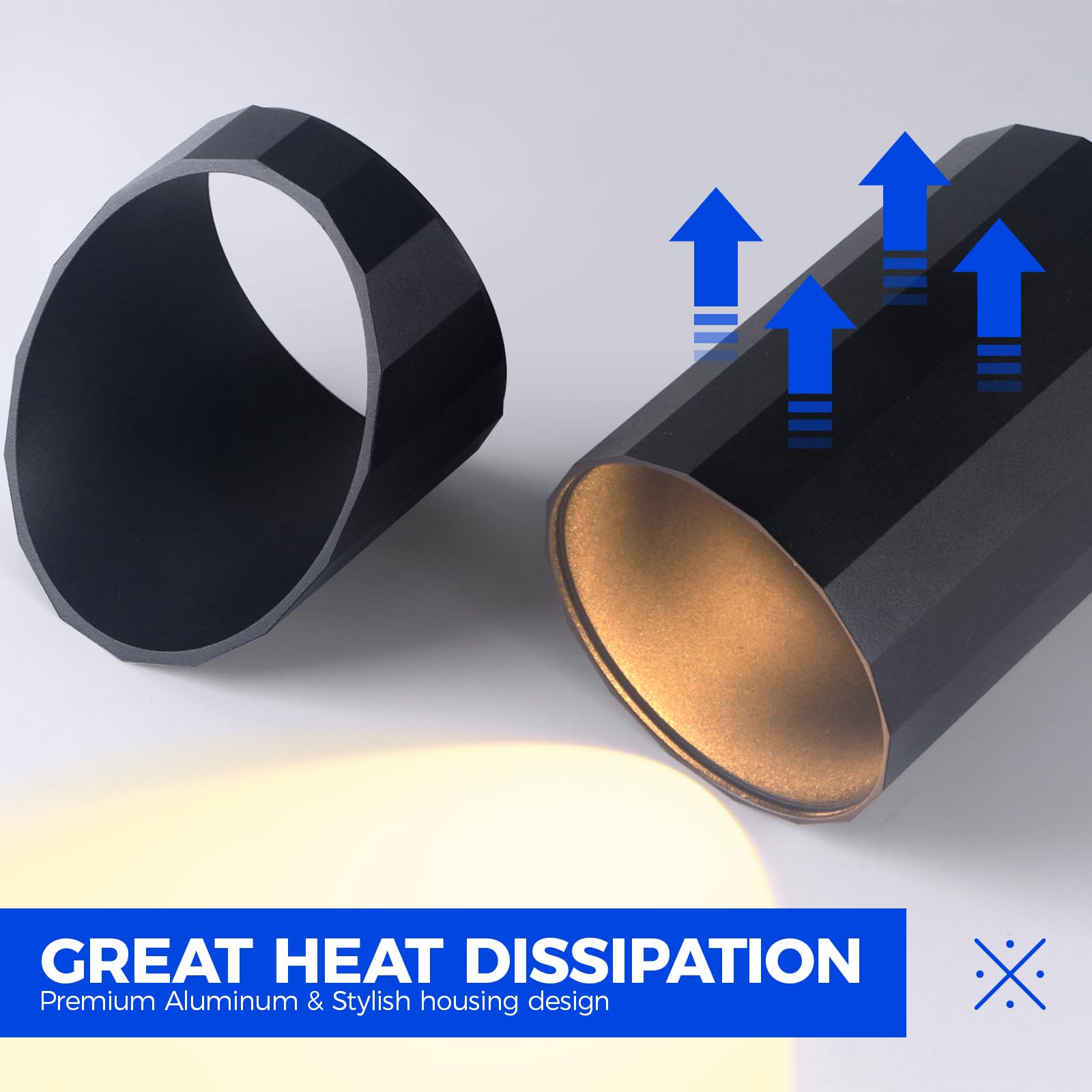 Barrina Uplighting Indoor Spotlight, 2 In 1 Detachable Up Lights Indoor Floor Can Light With 3000K Gu10 Bulb, Spotlights For Pla