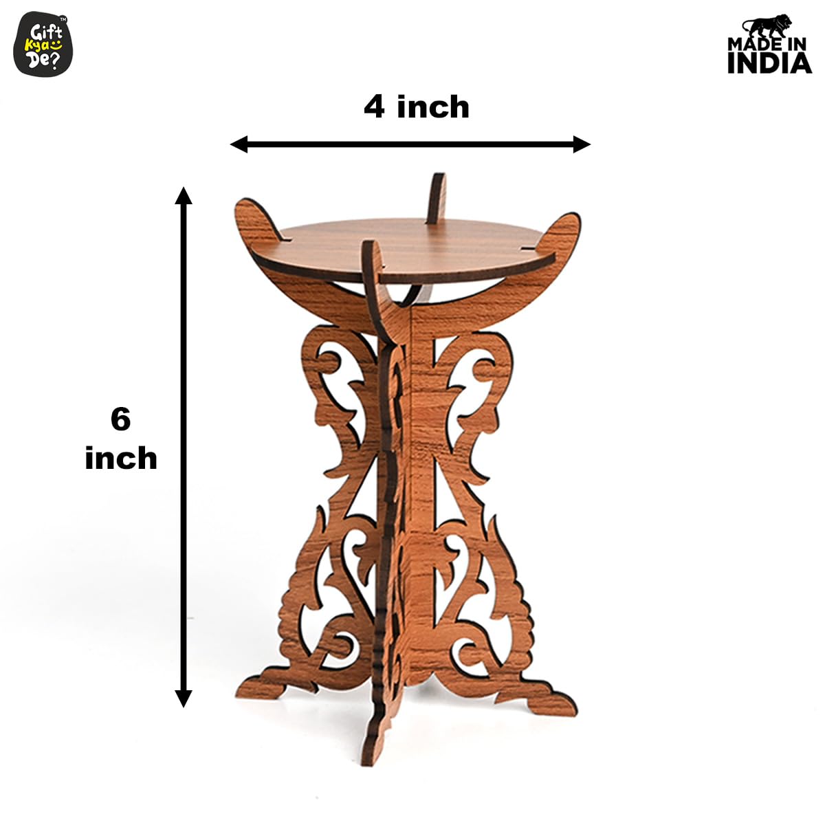 GKD Diya Stand Wooden Traditional Deepam Stand Hand Crafted Diya Set for Pooja Decoration Items Candle Lanterns Diwali Decoratio