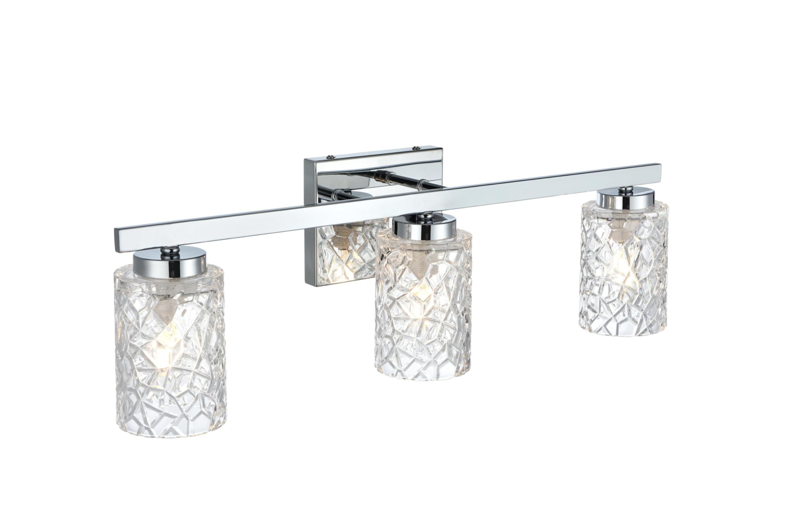 Living District Indoor Modern Home Decorative Bright Ceiling Cassie 3 Lights Bath Sconce in Brass with Clear Shade