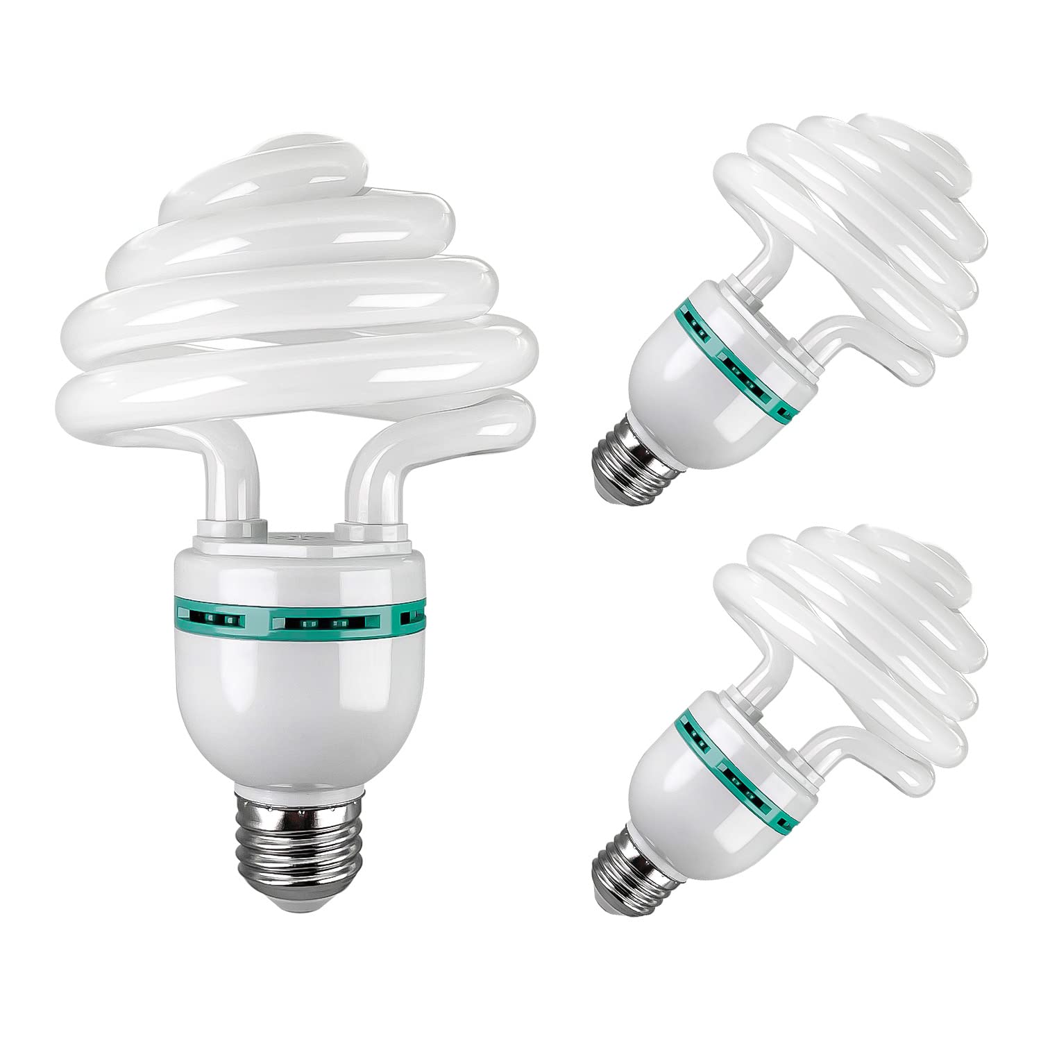 Limostudio 3Pack 30W 5400K Cfl Fluorescent Bulbs Soft White Cool Day Light Umbrella Shaped Style Bulb E26 (Medium) Base For Phot