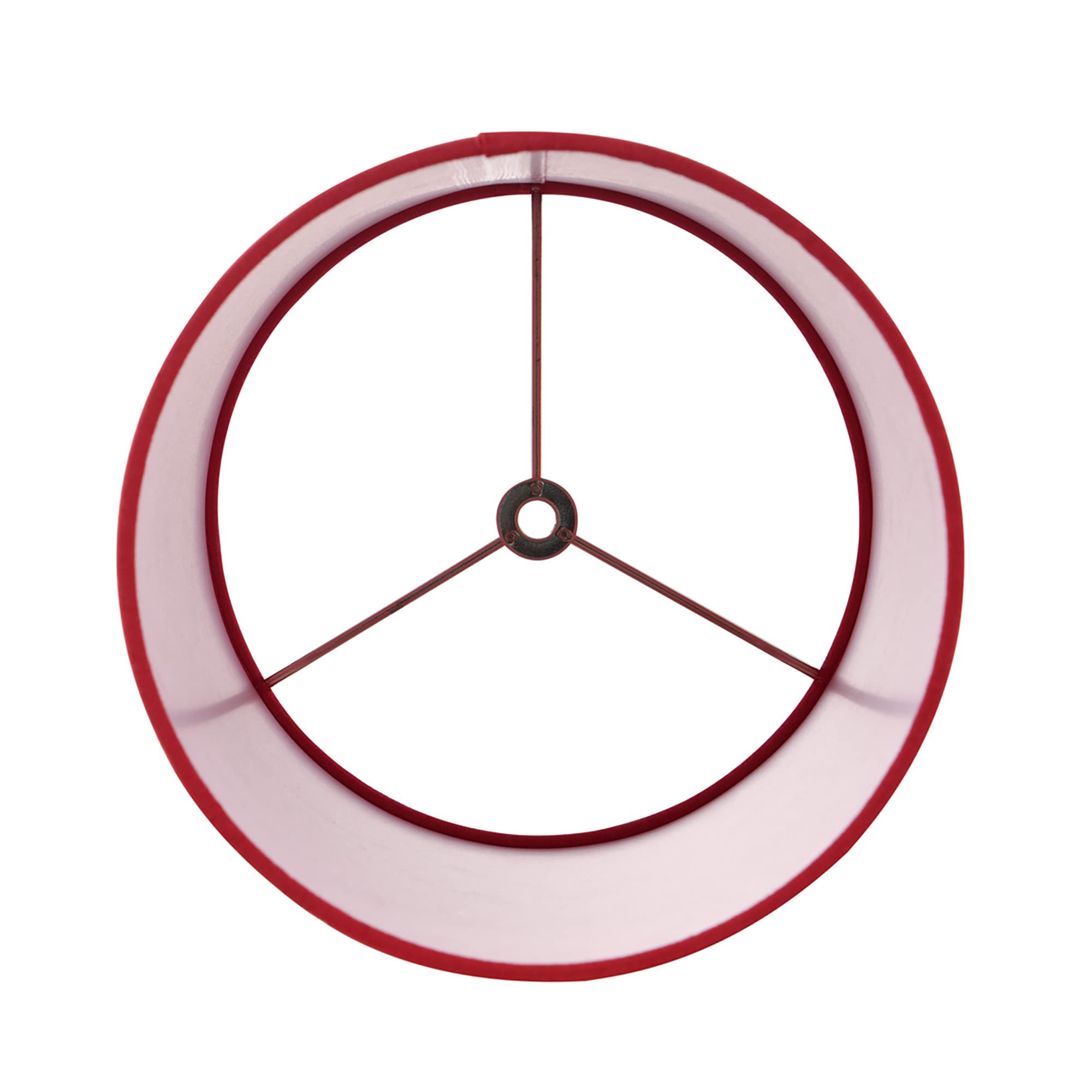 Aspen Creative 31306, Contemporary Design Hardback Drum Spider Shade, Linen Rich Red, 8&quot; Top X 8&quot; Bottom X 11&quot; Height