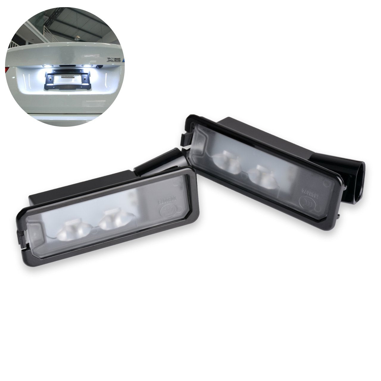 Natgic Dc12V White Car Led License Plate Light Used For Vw/Golf Mk4 Mk6 Mk7/Porsche/Polo Aw 6R/Passat B7 Cc Scirocco 35D 943 021 Universally Led Driving Lamp,Rv Camper Lamp Boat Lamp(Pack Of 2)