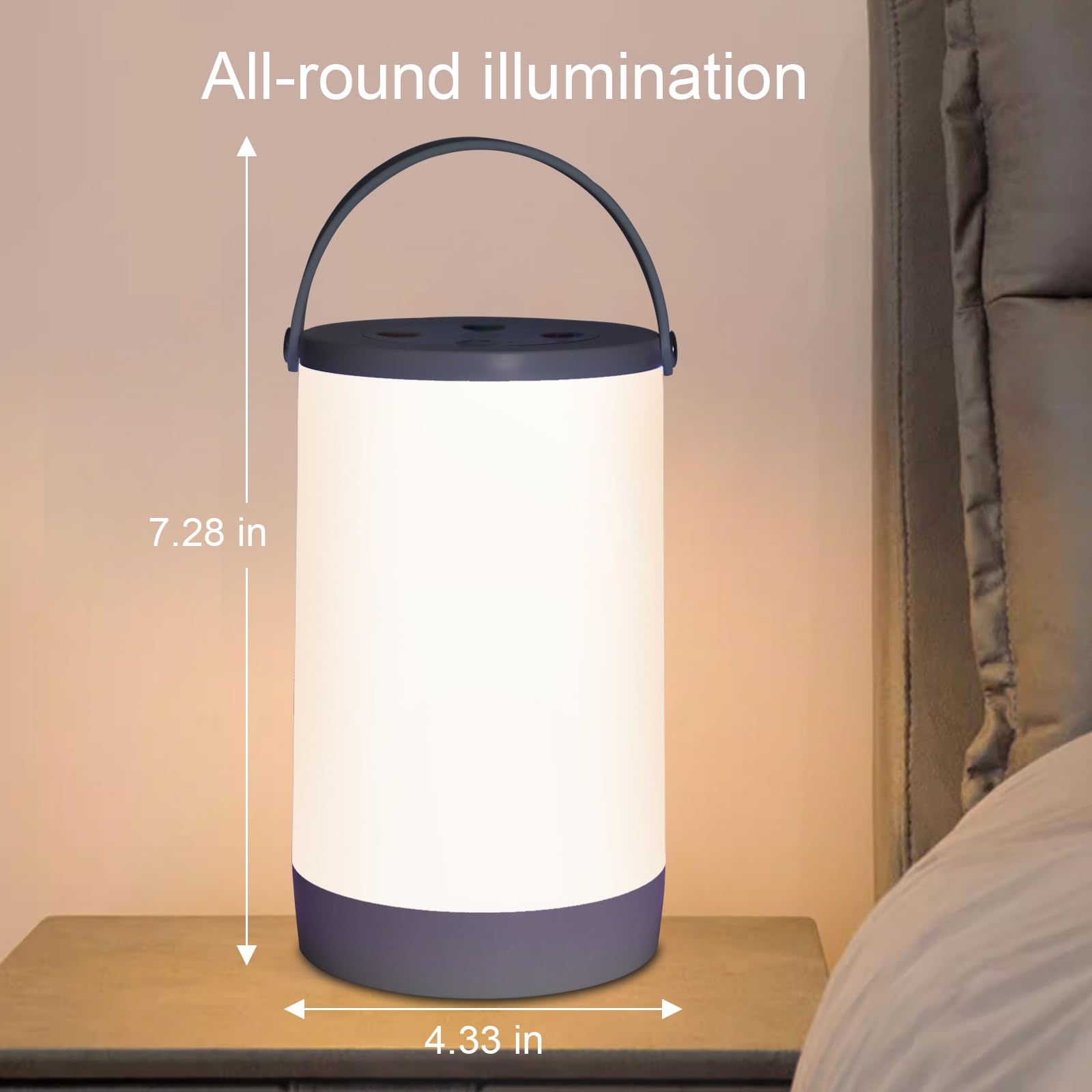 Outdoor Waterproof Hanging Table Lantern, Rgb Rechargeable Hanging Lamps Camping Lights, Shower Waterproof Rgb Colorchanging Lan