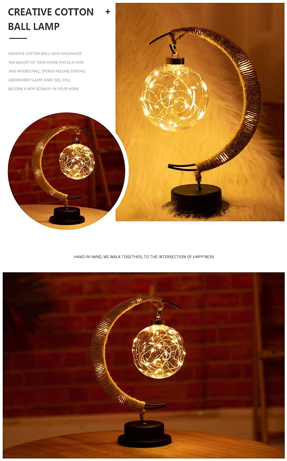 Qing Pu2021 Enchanted Lunar Lamp -Night Light, Moon Galaxy, Hanging Magic Night, Christmas Decorative Lights, Home Decorations G