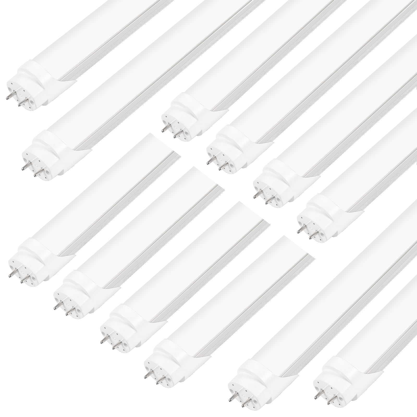 Parnoarck T8 Led Bulbs 4 Foot Fluorescent Light Bulbs 48 Inchtype A+B,24W 3200Lm 6500K Frosted Cover Super Bright,Single And Dou