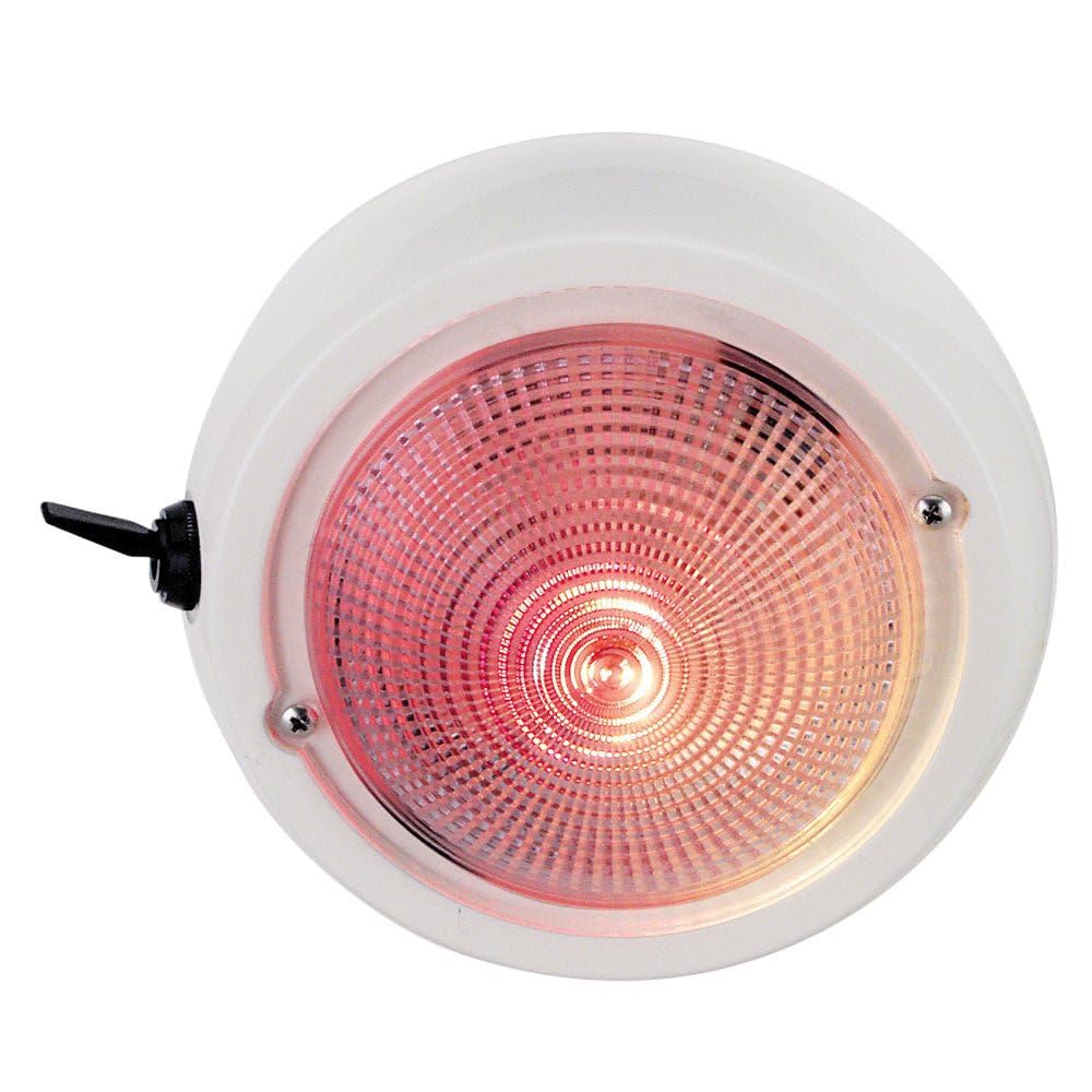 Perko Dome Light with Red & White Bulbs, One Size, Plastic