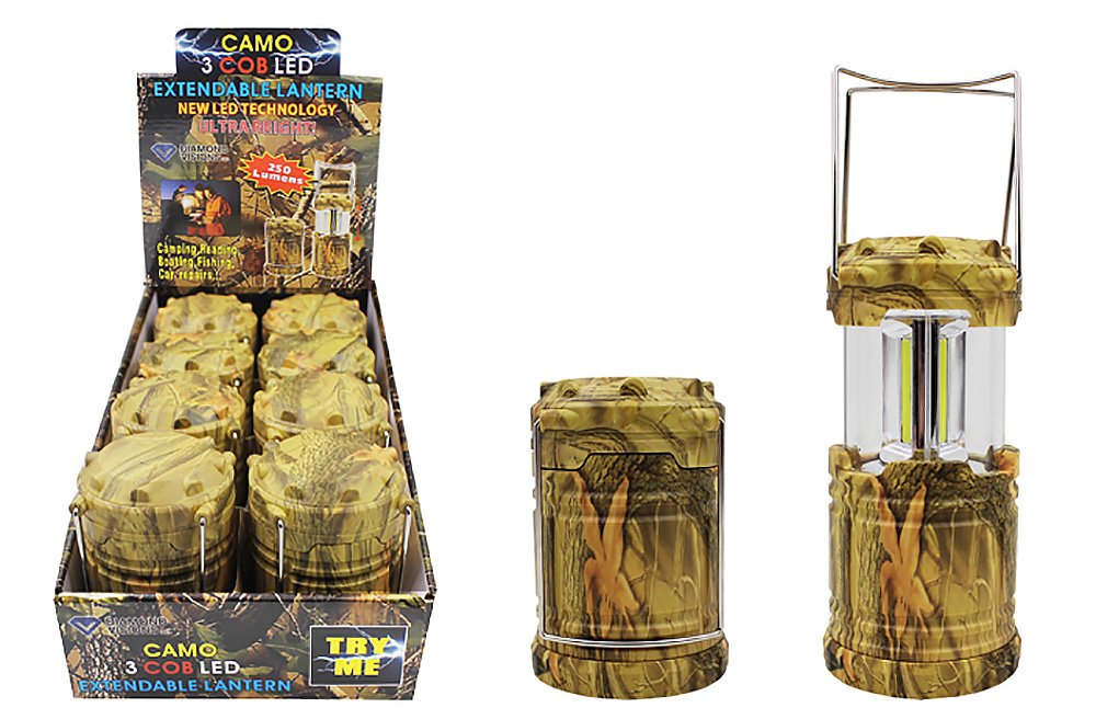 Diamond Visions Cob Led Camouflage Extendable Lantern - Portable Camping Light, 1 Lantern