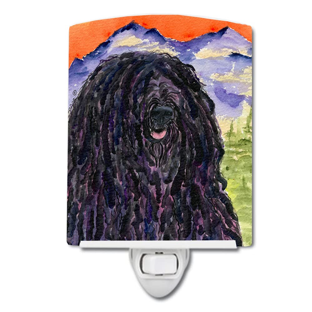 Carolines Treasures Ceramic Night Light, Puli 8623, UL-Certified, 6x4x3in, Ideal for Bedroom, Bathroom, Nursery, Multicolor