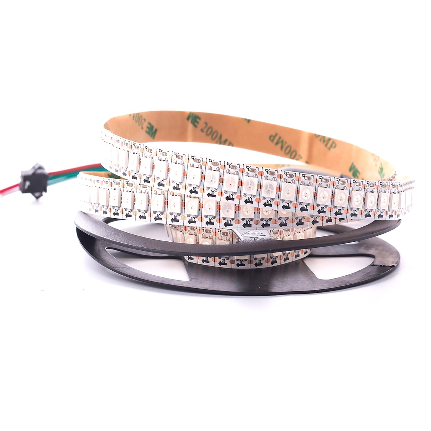 Adresuno Ws2812B Led Strip Individual Addressable Light 144Pixels/M Smd 5050 Rgb Ws2812B Pixel Strip Dc5V (3.2Ft 144Leds Non-Wat