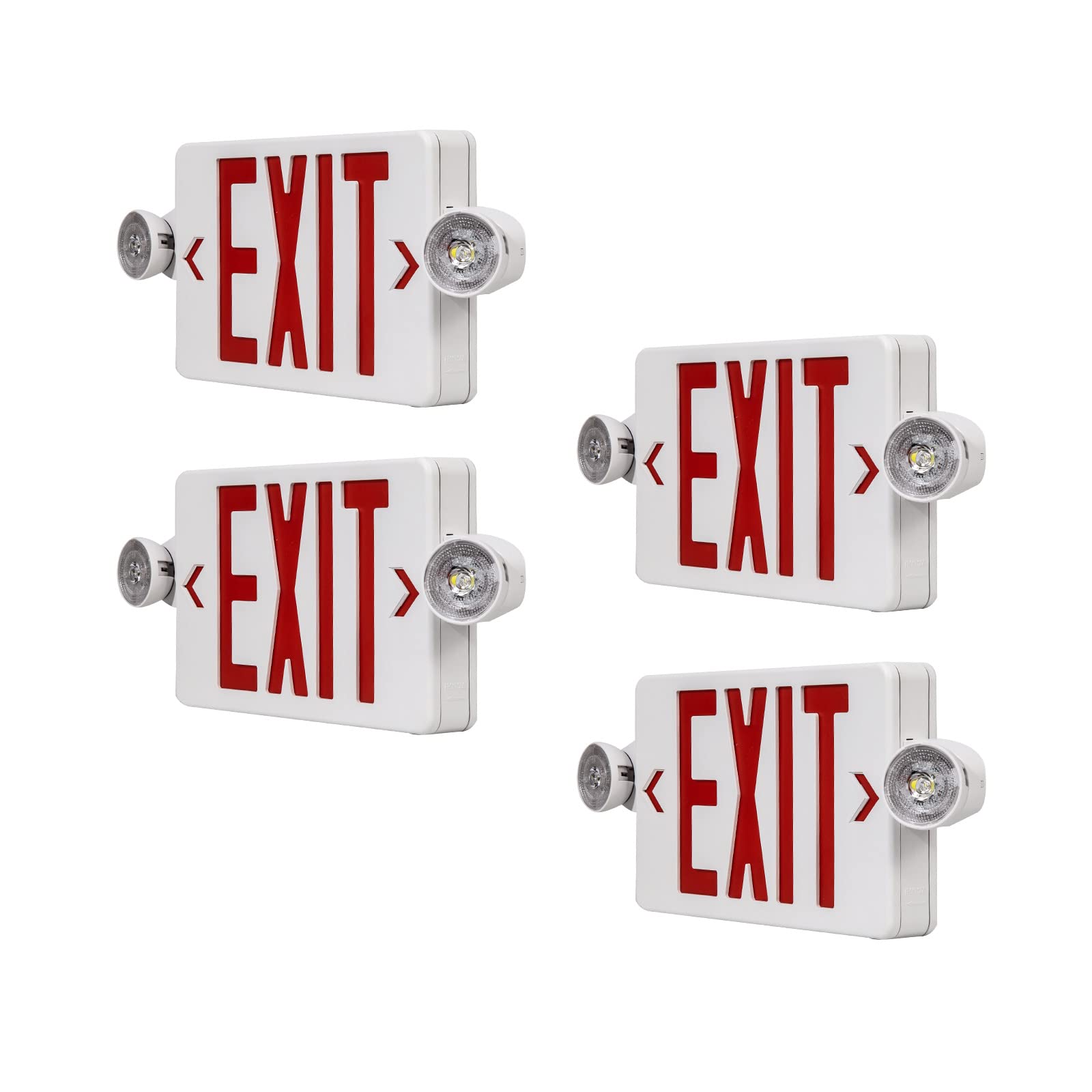 CM MZY Red Emergency Light with Two Adjustable Heads, Battery Backup, US Standards, UL Certified, Combo for Business, AC 120/277