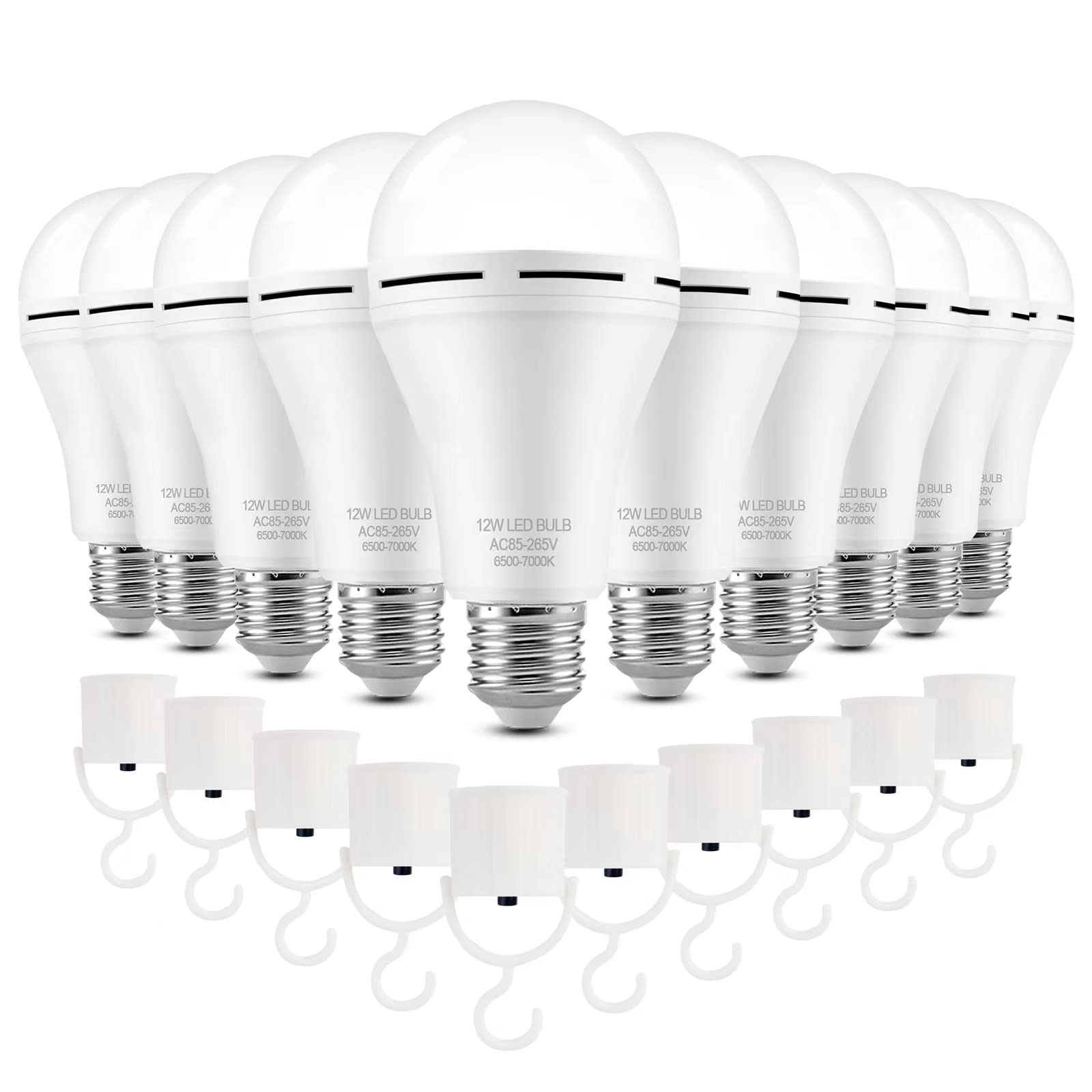 Tfoi Rechargeable Emergency Led Light Bulbs For Home Power Failure Listed Battery Operated Light Bulb Power Outage Camping Readi