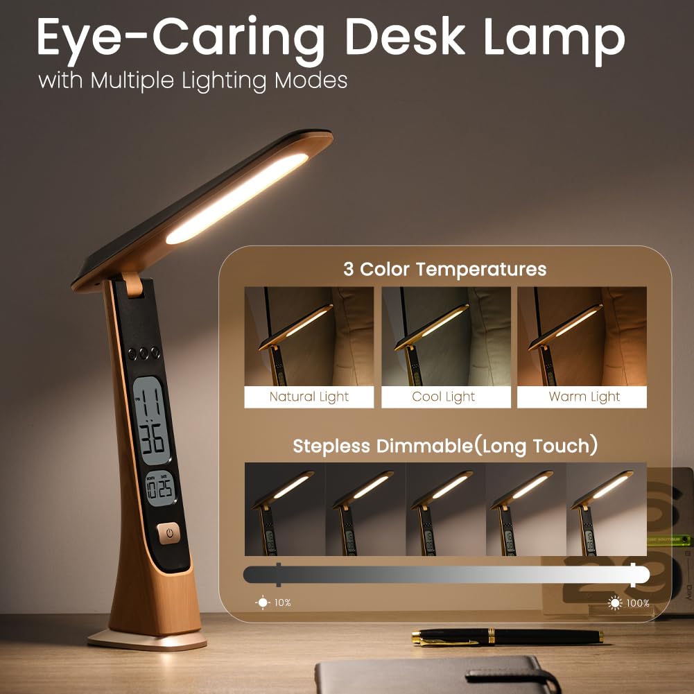 Wilit Rechargeable Lamps Cordless Table Lamp, Foldable Portable Desk Lamp - Led Battery Operated Lights With Stepless Brightness