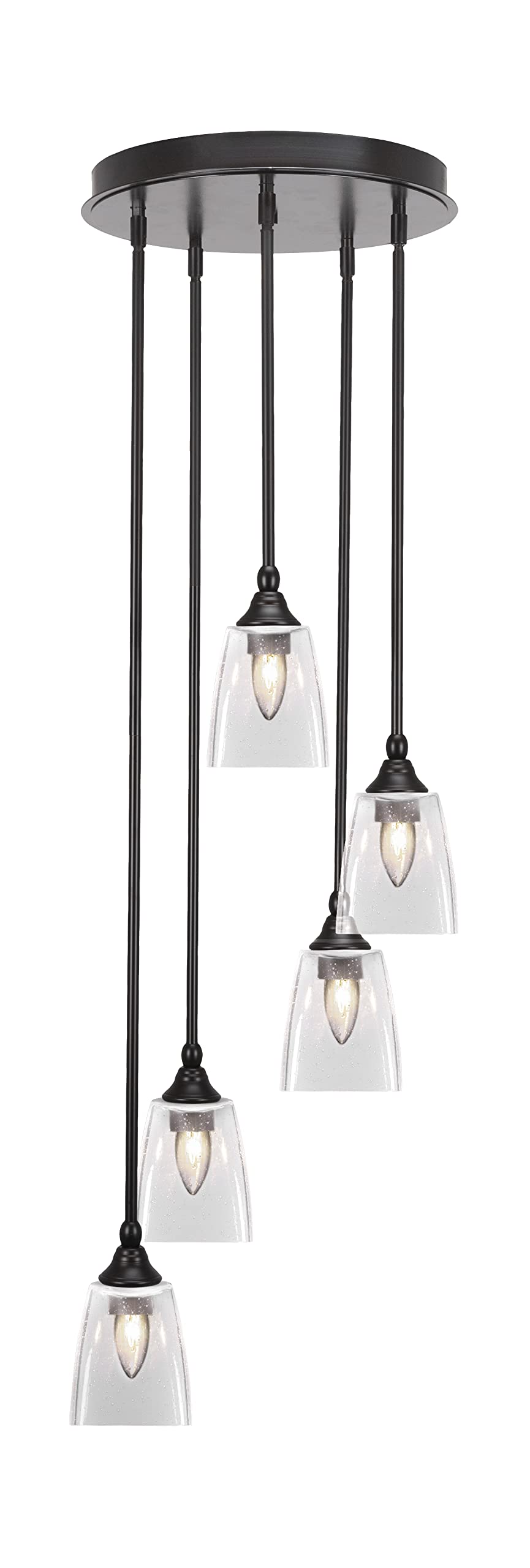 Empire 5 Light Cluster Pendalier in Espresso Finish (2145-ES-461)
