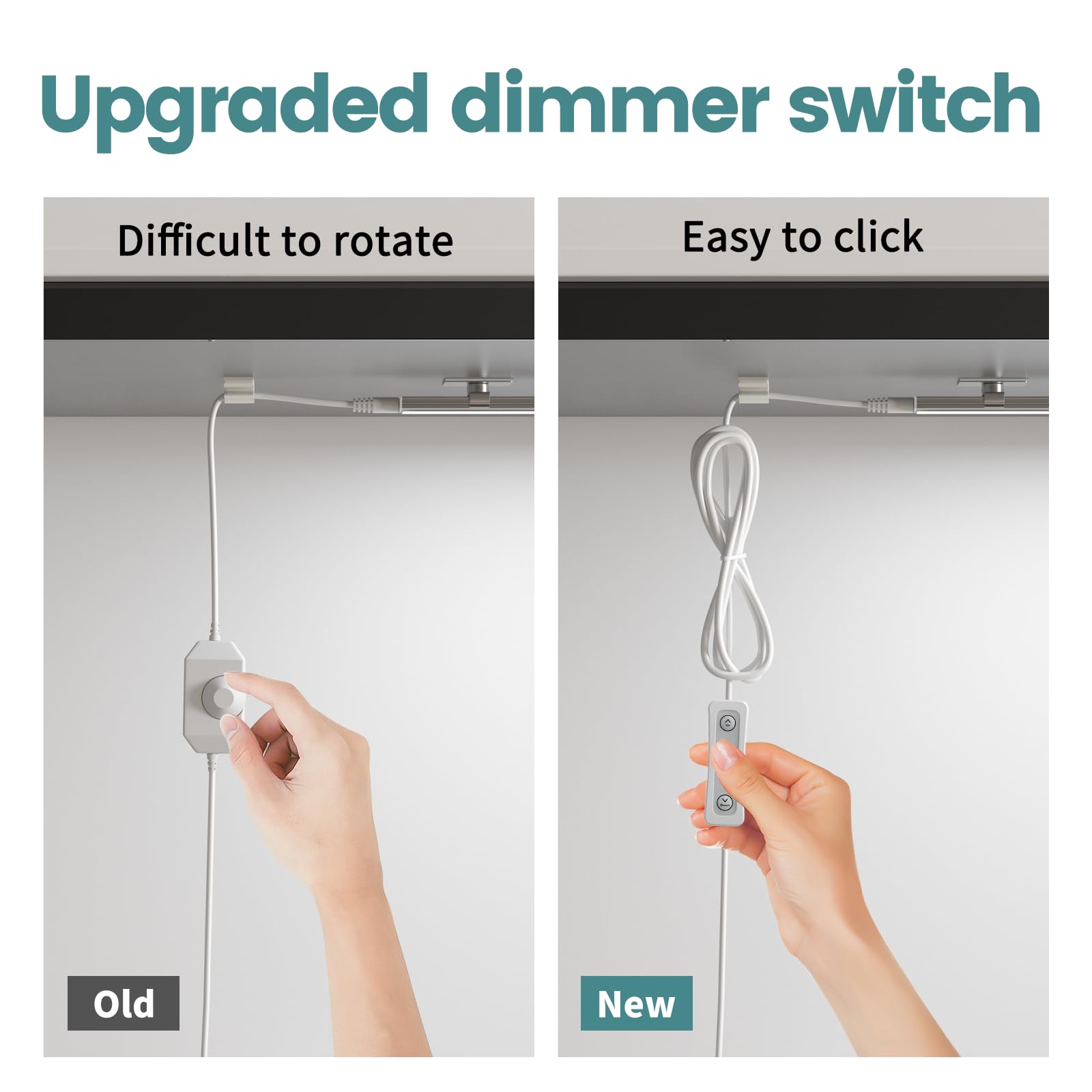 ASOKO Dimmable LED Under Cabinet Lighting, 3 Pack 12in Cold White, Aluminum, Model YQ-CGD-3C, Linkable for Kitchen and Workbench Use
