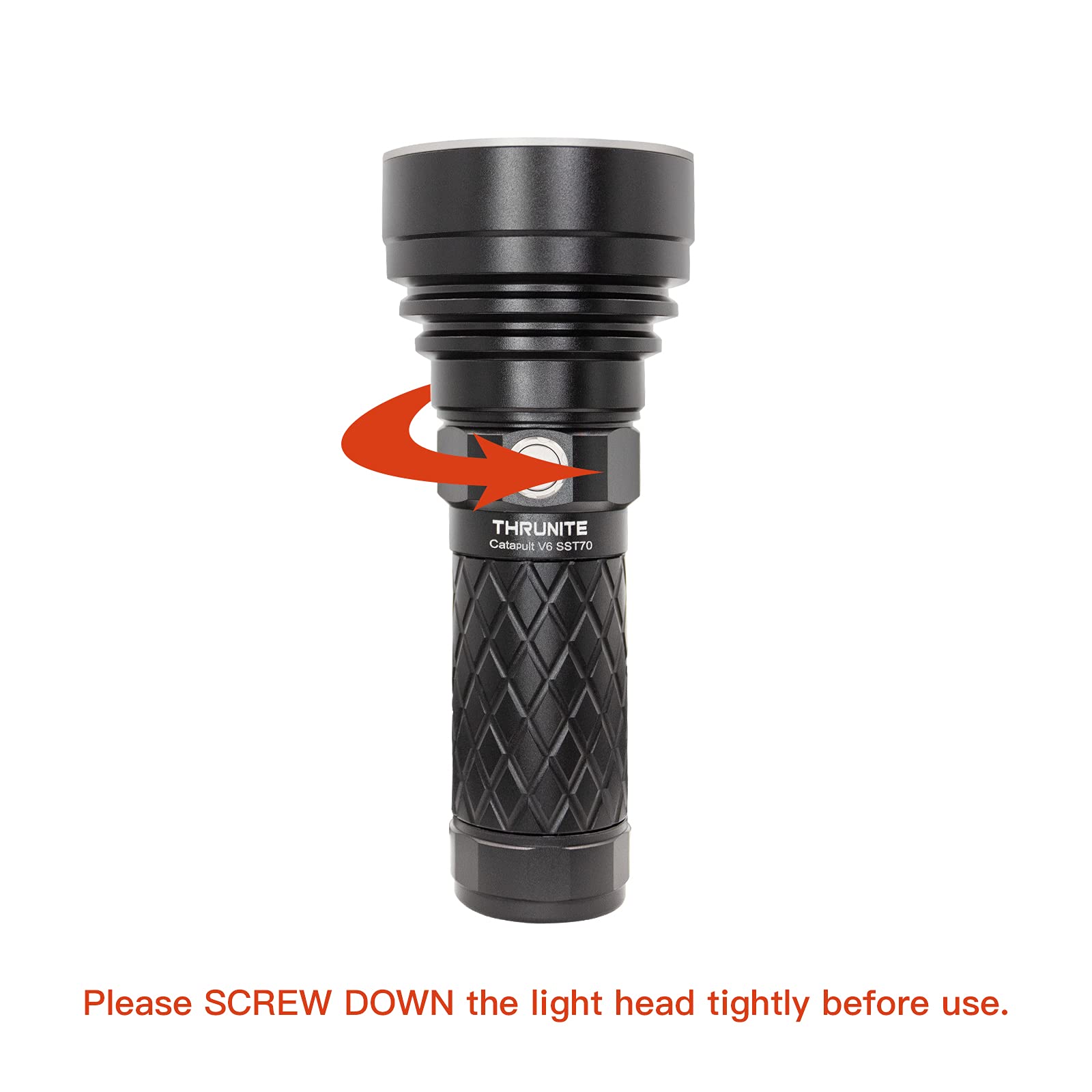 ThruNite Catapult V6 Rechargeable Flashlight, 2836 Lumens, 692m Beam, Black Cool White, Tactical LED for Camping & Hiking