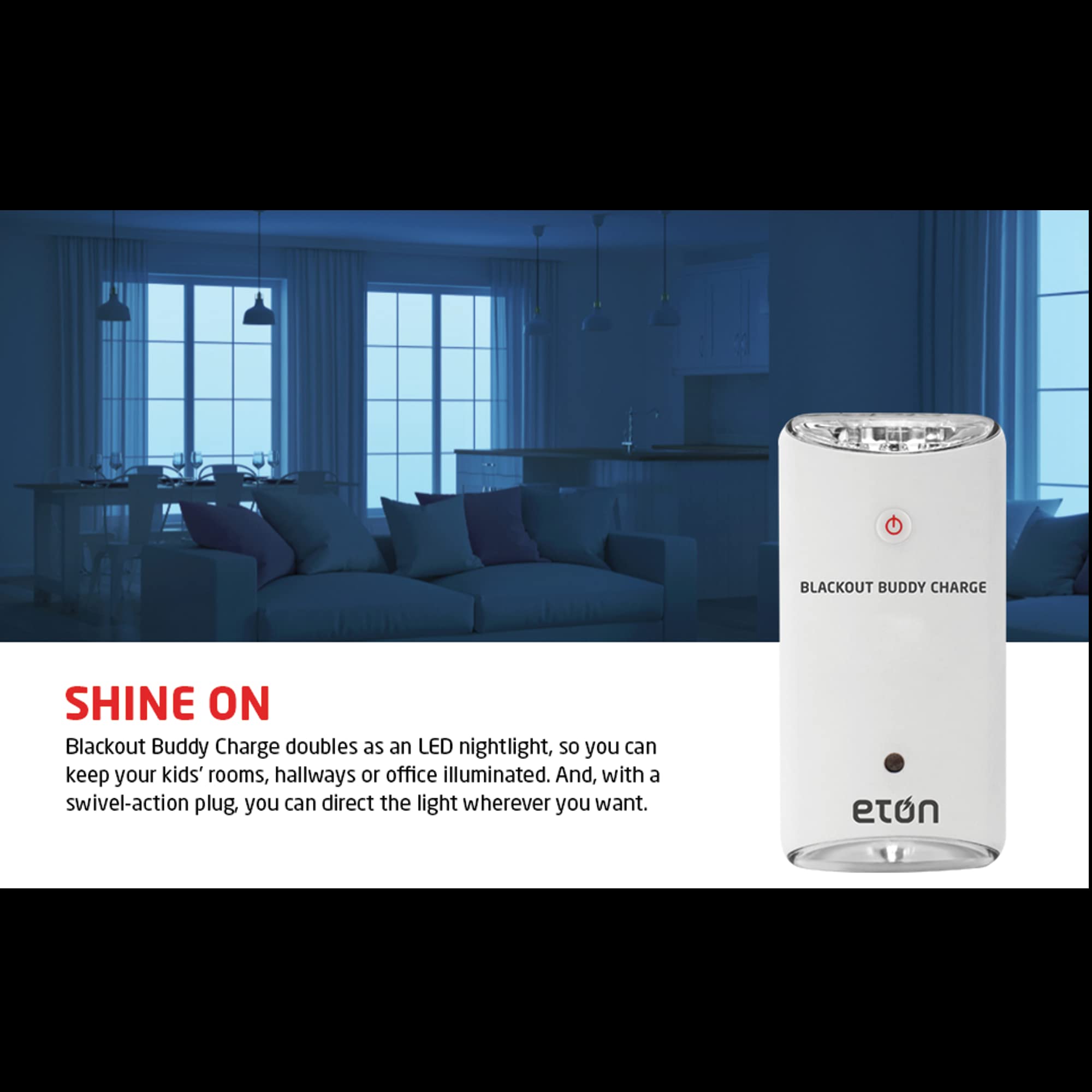 Eton American Red Cross Blackout Buddy Charge Emergency Led Flashlight & Phone Charger