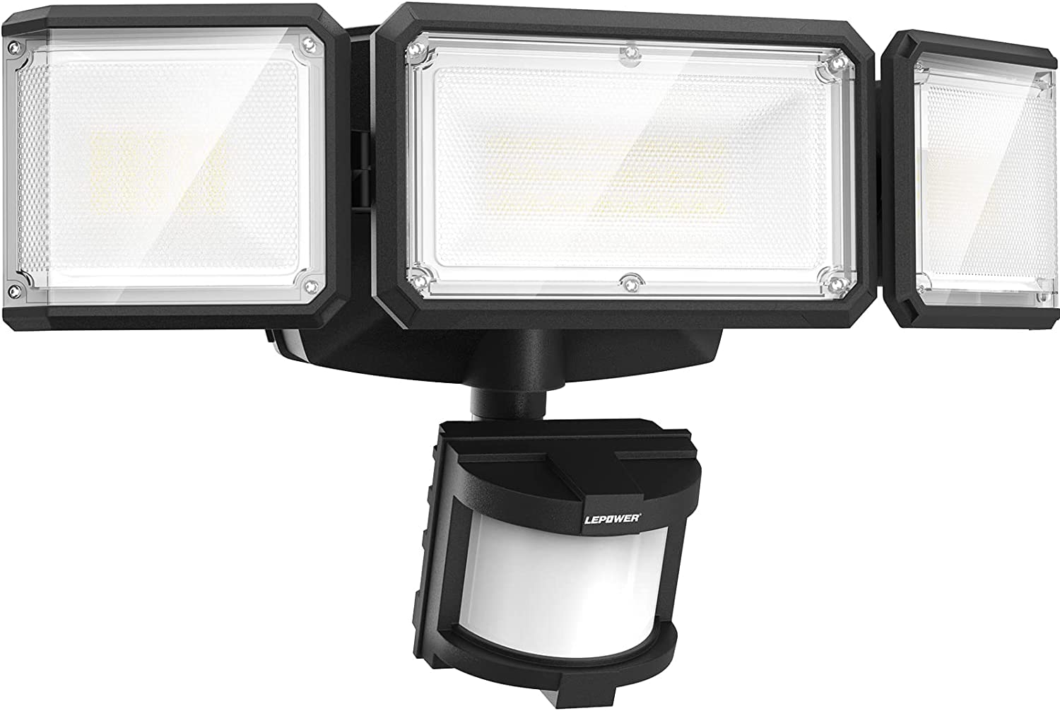 Lepower Battery Powered Led Flood Light Outdoor,1500Lm Motion Sensor Security Lights,5000K, Ip65 Waterproof,Wireless Flood Light