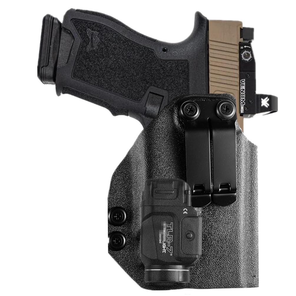 Kydex Iwb Holster For Psa Dagger Compact With Streamlight Tactical Flashlight Tlr-7 Tlr-7A Flex High Low Switch 500 Lumen Light