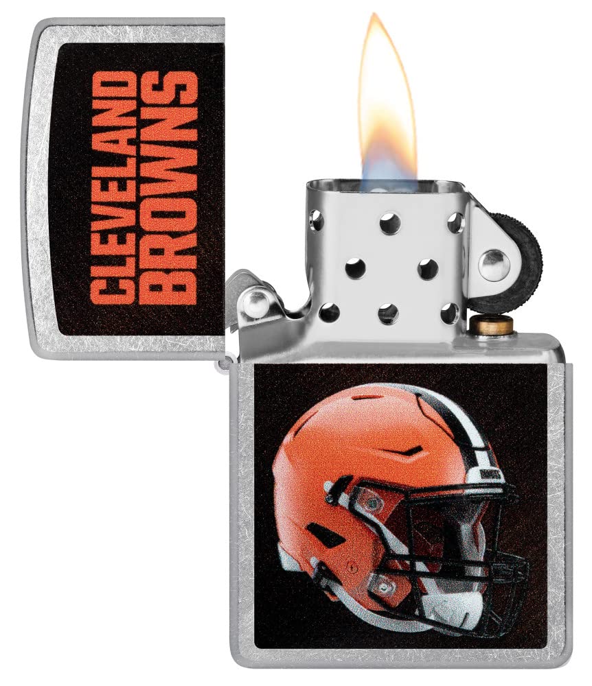 Zippo Nfl Cleveland Browns Helmet Street Chrome Pocket Lighter