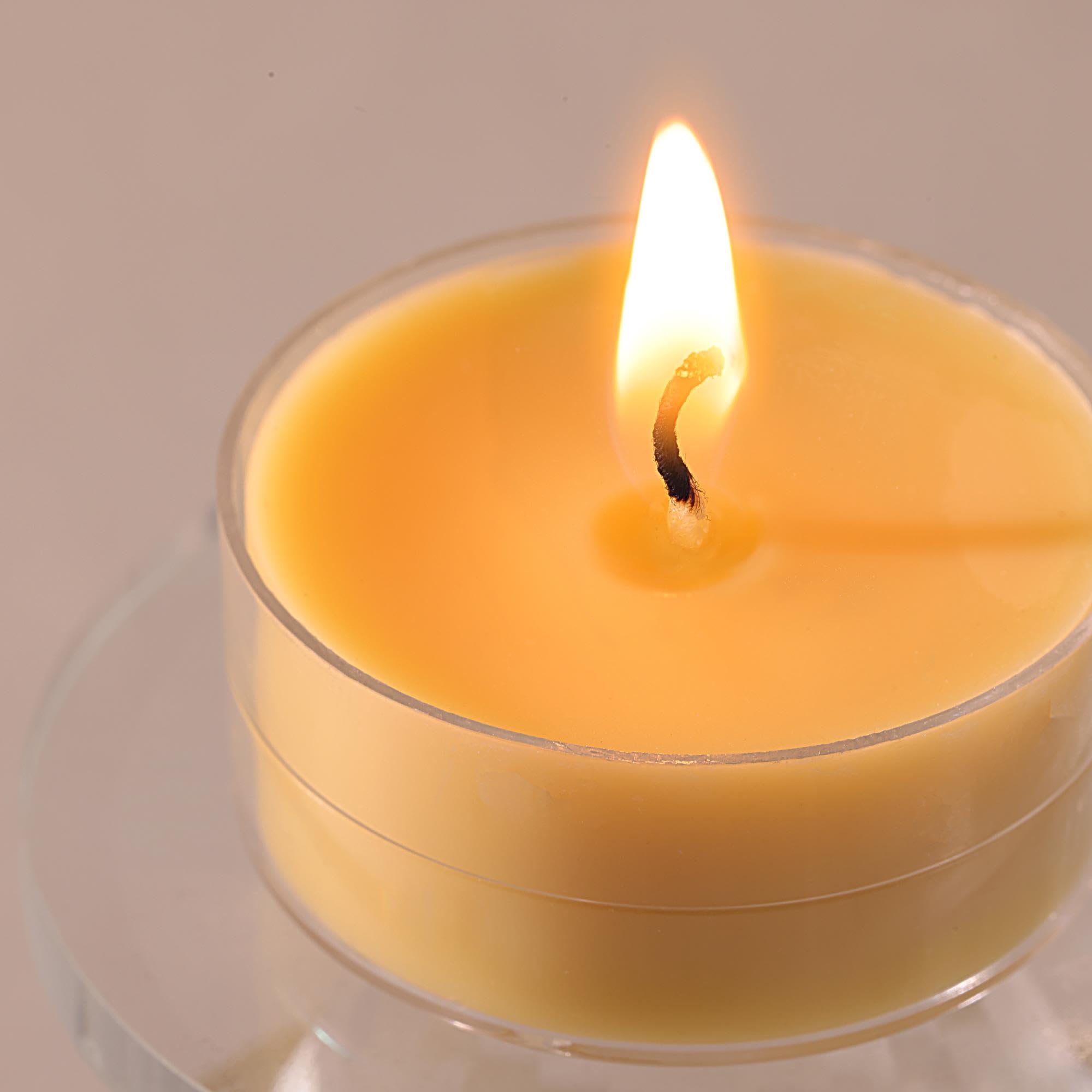 DEVI Beeswax Tea Light Candles 45 Pack, 4 Hours Burn Time, Yellow, Model BS-FL6789