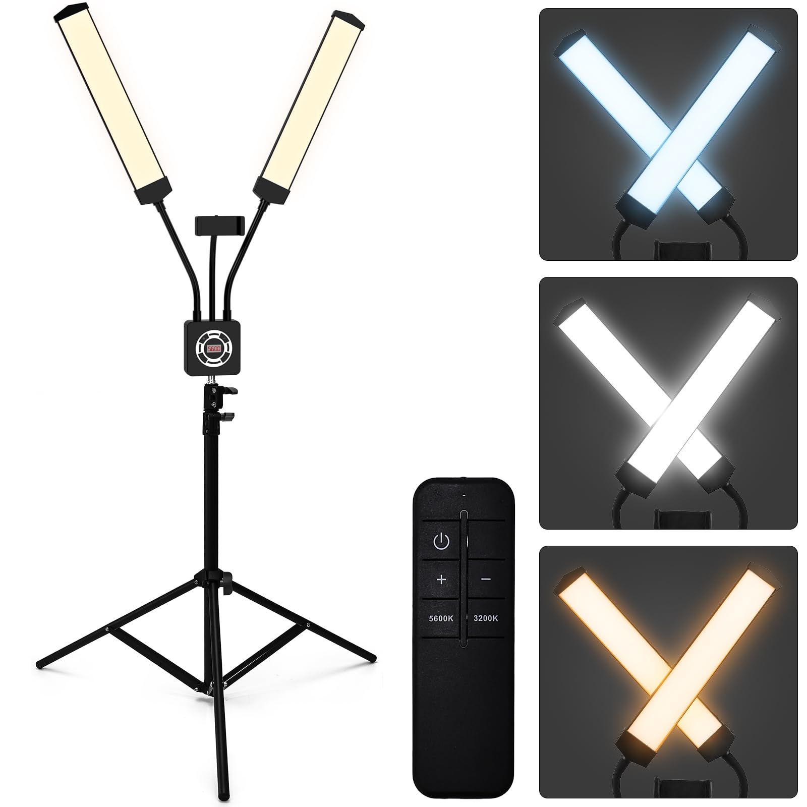 Esthetician Light With Tripod Stand And Phone Holder, Floor Lamp, Lash Lamp For Eyelash Extensions, [Upgrade] Touch Switch Lash 