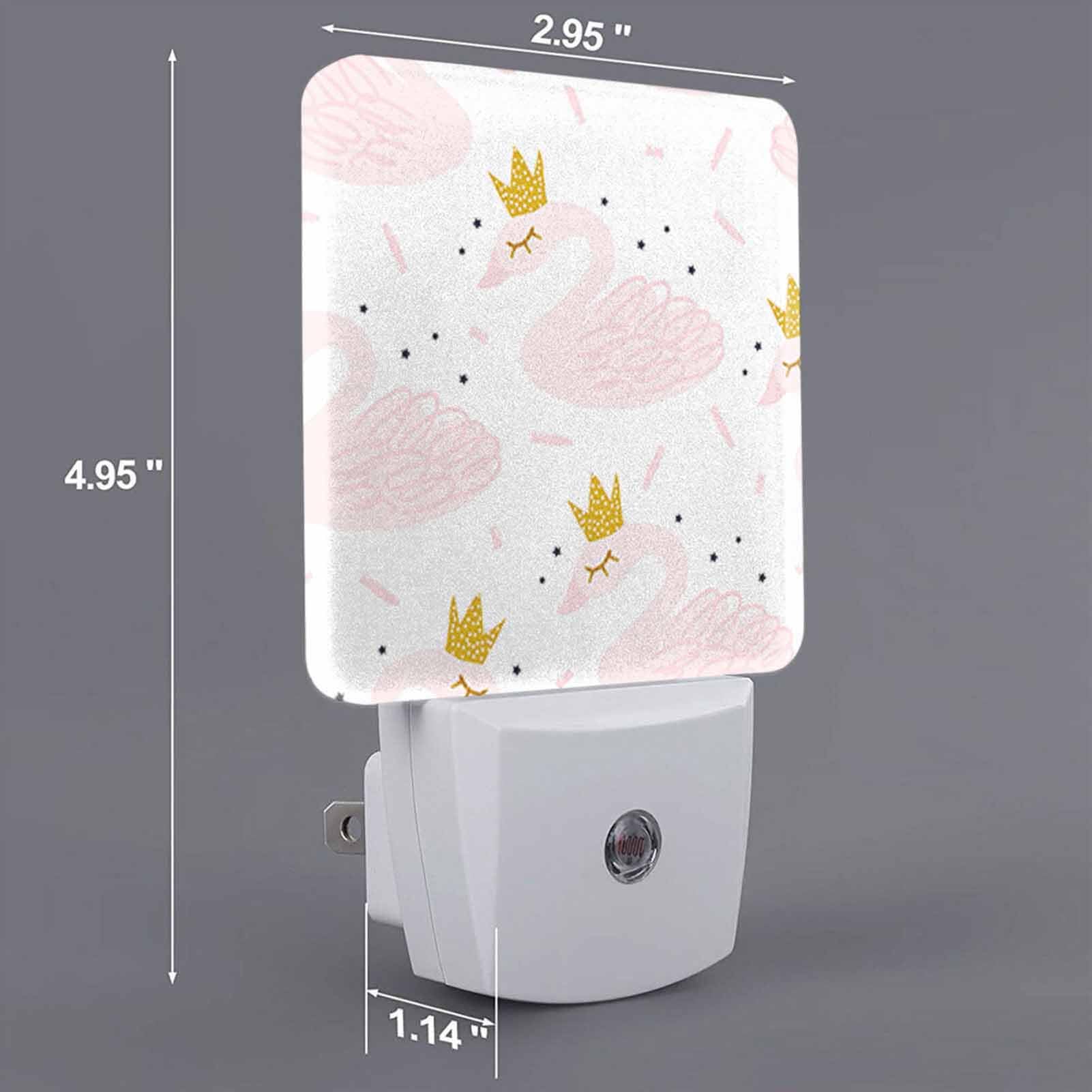 Chrobak LED Night Light - Cute Cartoon Swan, Dusk to Dawn Sensor, White, Model WML-Night-Light-231023-105