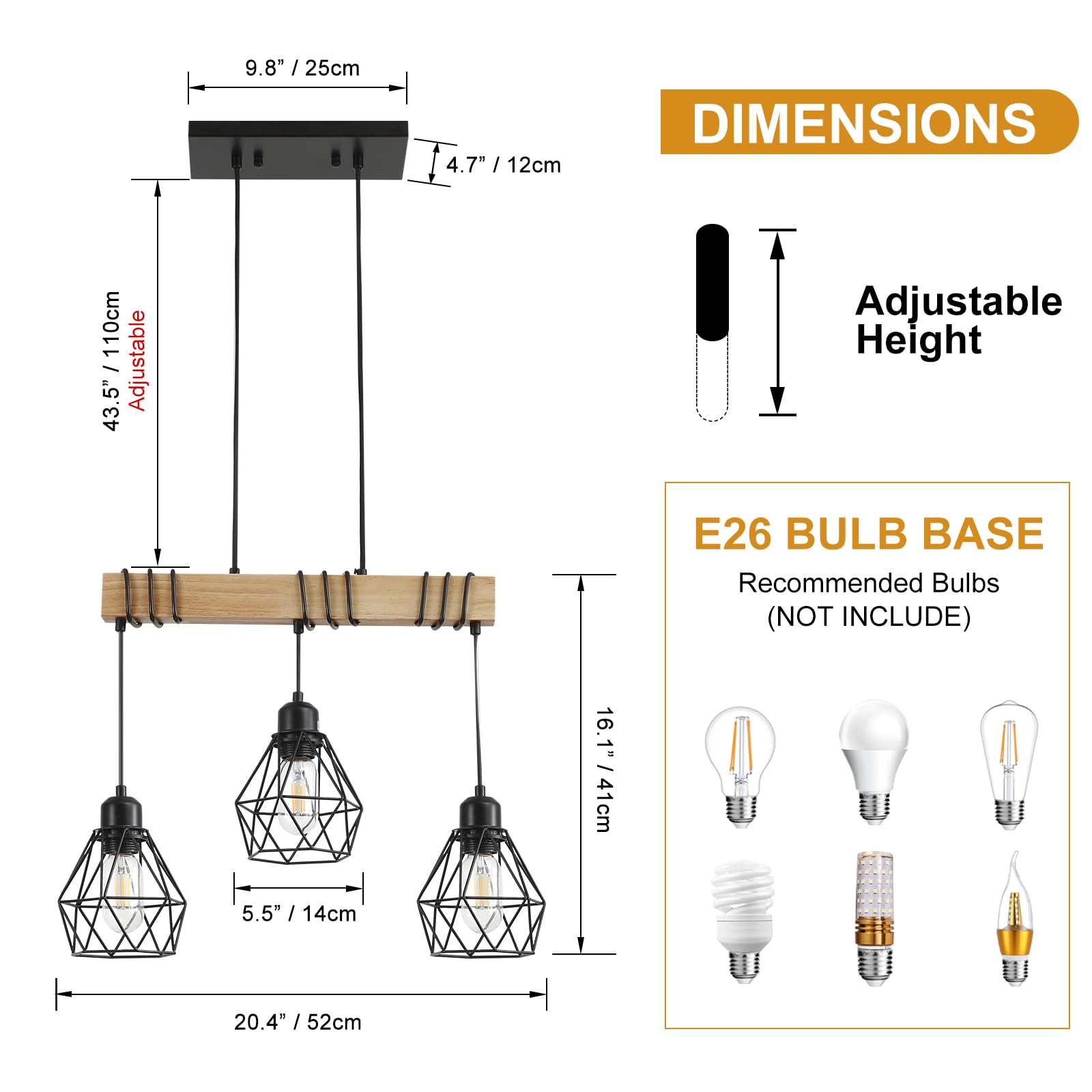 3-Light Kitchen Island Lighting,Modern Chandelier Over Table, Dining Room Light Fixture Hanging For Modern Farmhouse Linear Chan