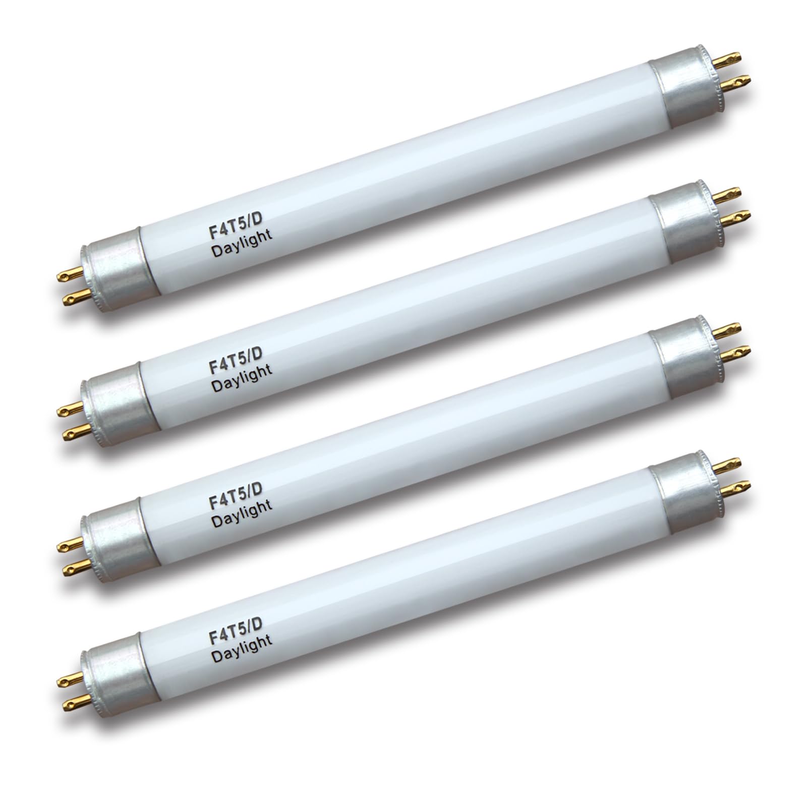 Valoisa F4T5/D Linear Fluorescent Tube 6in T5 4W 6500K Daylight Bulb G5 Base White 4Pack