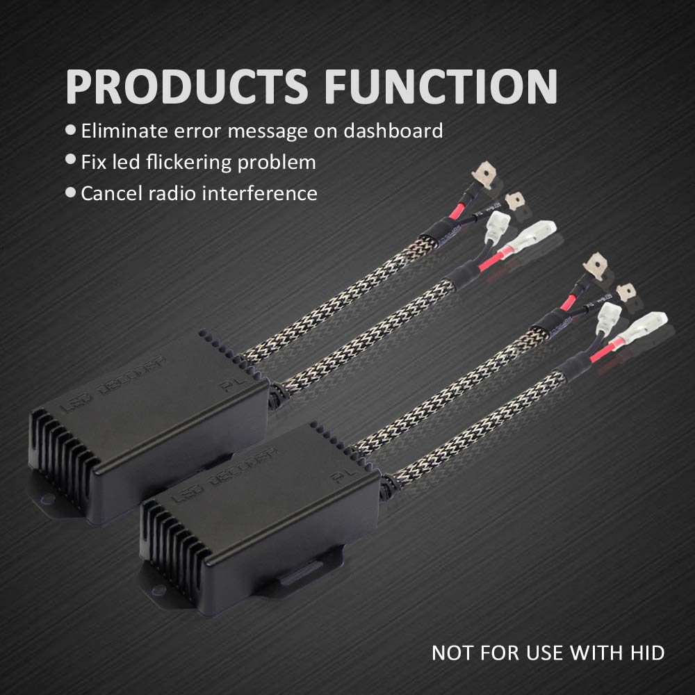 D-Lumina H1 H3 Anti Flicker LED Canbus Decoder, Resistor Decoders Error Free, Computer Warning Canceller Capacitors Wiring Harne