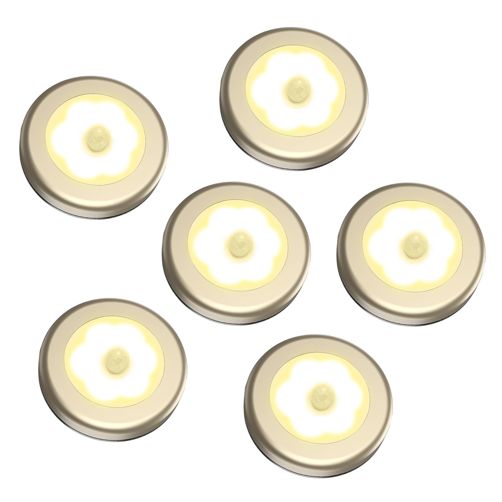 AMIR 3.15Motion Sensor Light, 6 Pack Cordless Battery-Powered LED Night Light, Stick-Anywhere Closet Lights Stair Lights, Safe L