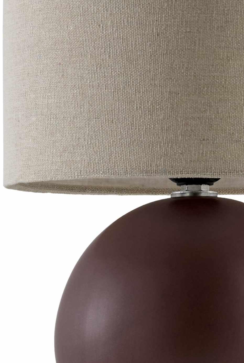 BoutiqueRugs Brennberg Contemporary Geometric Ceramic Bedside Table Lamp for Bedroom Nightstand - Modern End Side Lighting for L