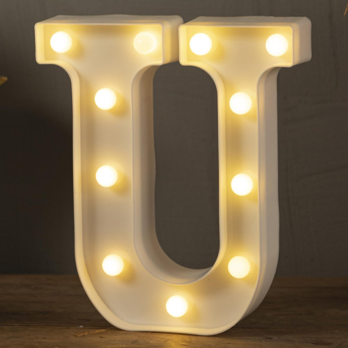 LED Marquee Letters Lights Sign-U, HXWEIYE Led Letters Lights 26 Alphabet, Light Up Number 0-9 Letters Sign for Party Home Birth