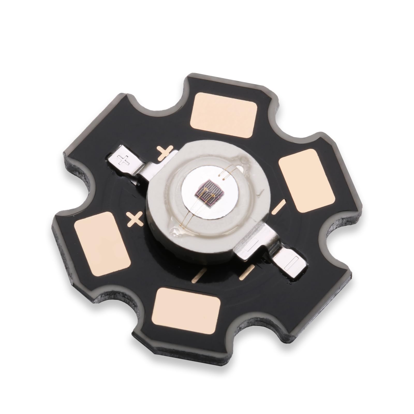 Ledguhon 5Pcs 1050Nm Ir 3W High Power Led Chip Infrared Emitting Illuminator With Aluminum Plate 20Mm Star Pcb Base Heat Sink Fo