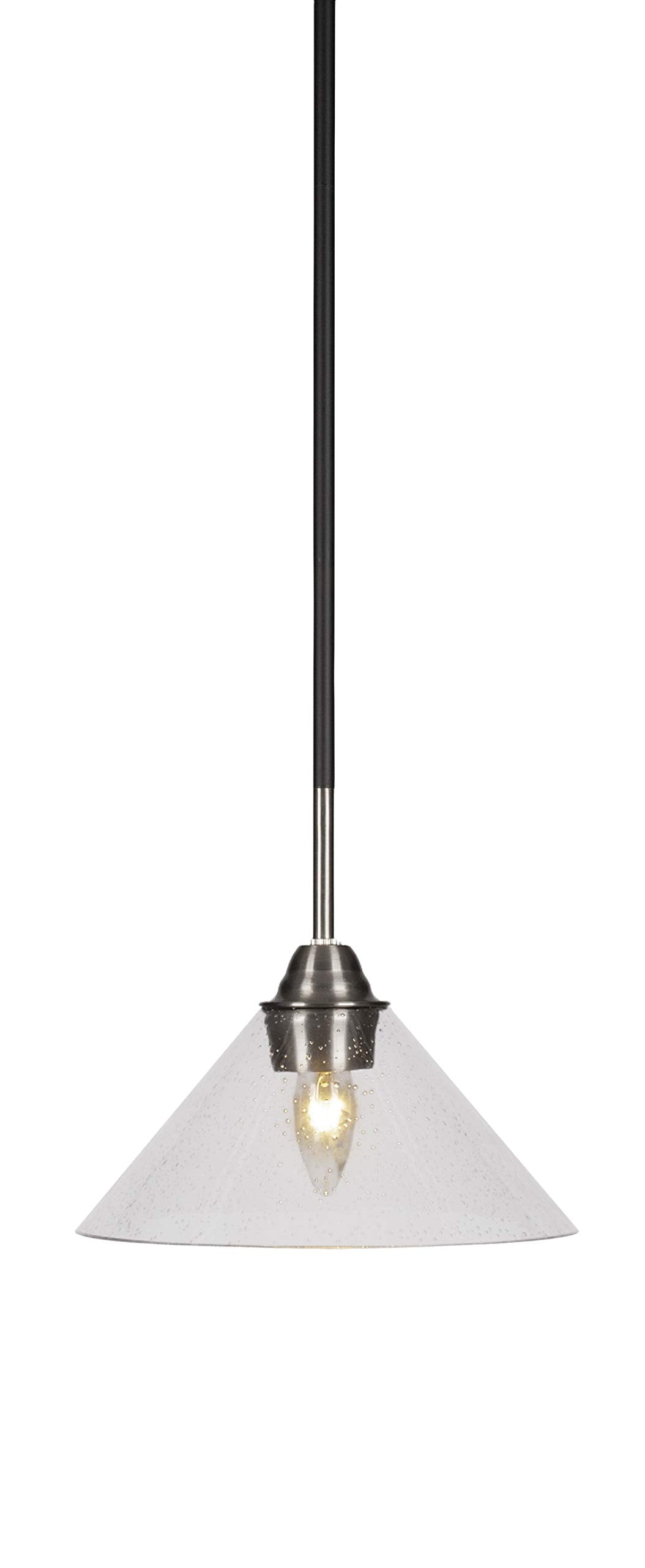 Toltec Lighting Paramount 1 Light Mini Pendant In Matte Black & Brushed Nickel (3401-Mbbn-304)