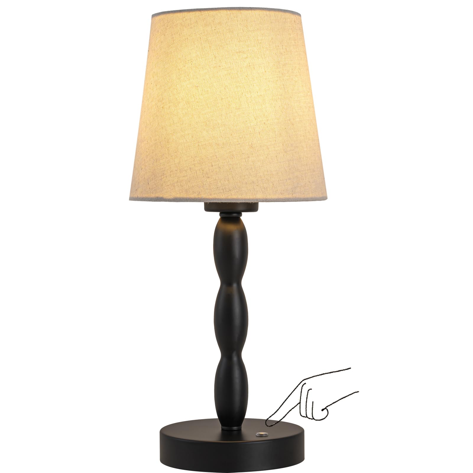 CASTLELIFE Portable Cordless Table Lamp,Touch Desk Lamp Rechargeable Battery Powered, 3-Level Brightness Stepless Dimmable Bedsi